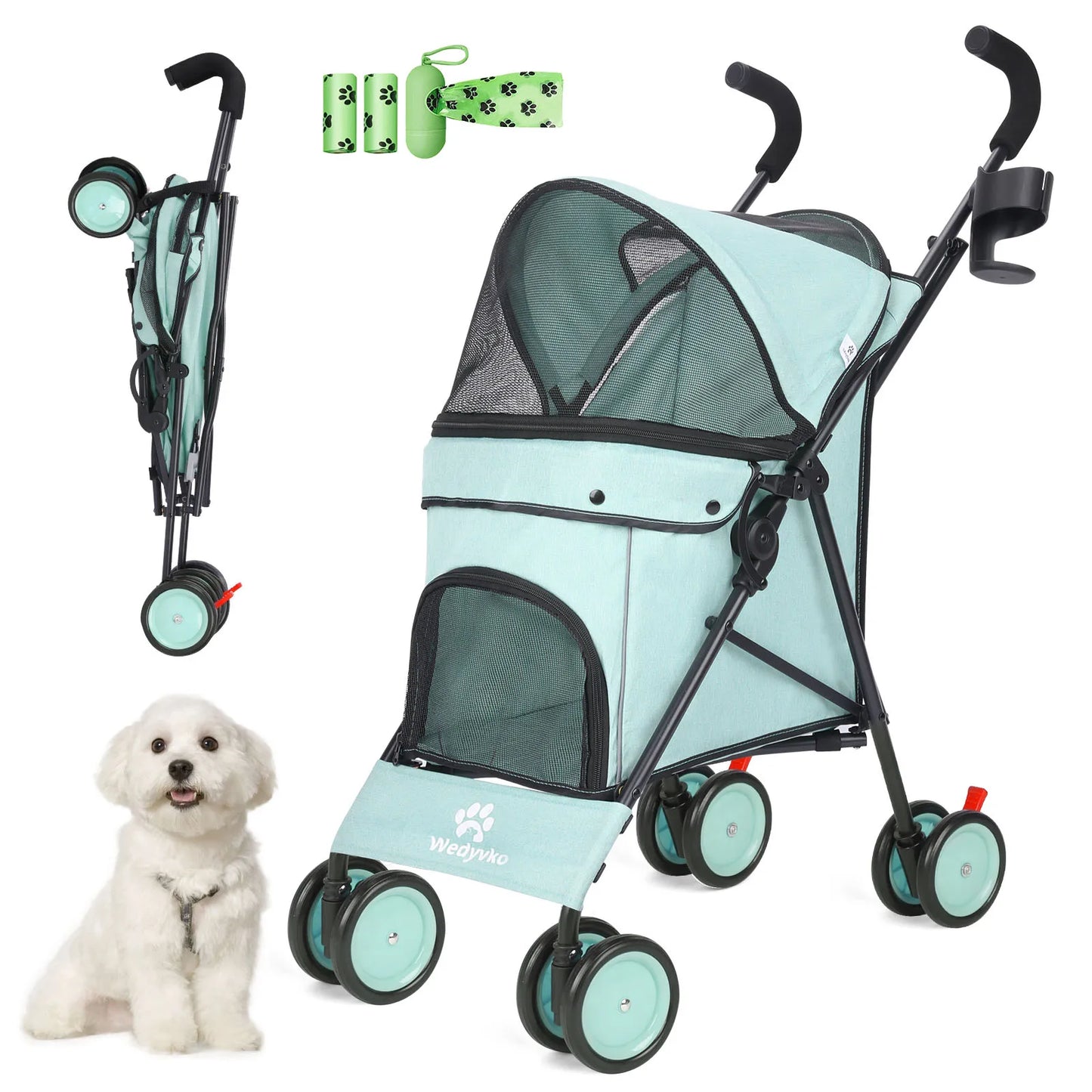 Pet Dog Stroller with Brakes for Outdoor Travel Adventures - Health and Tech Solutions 25