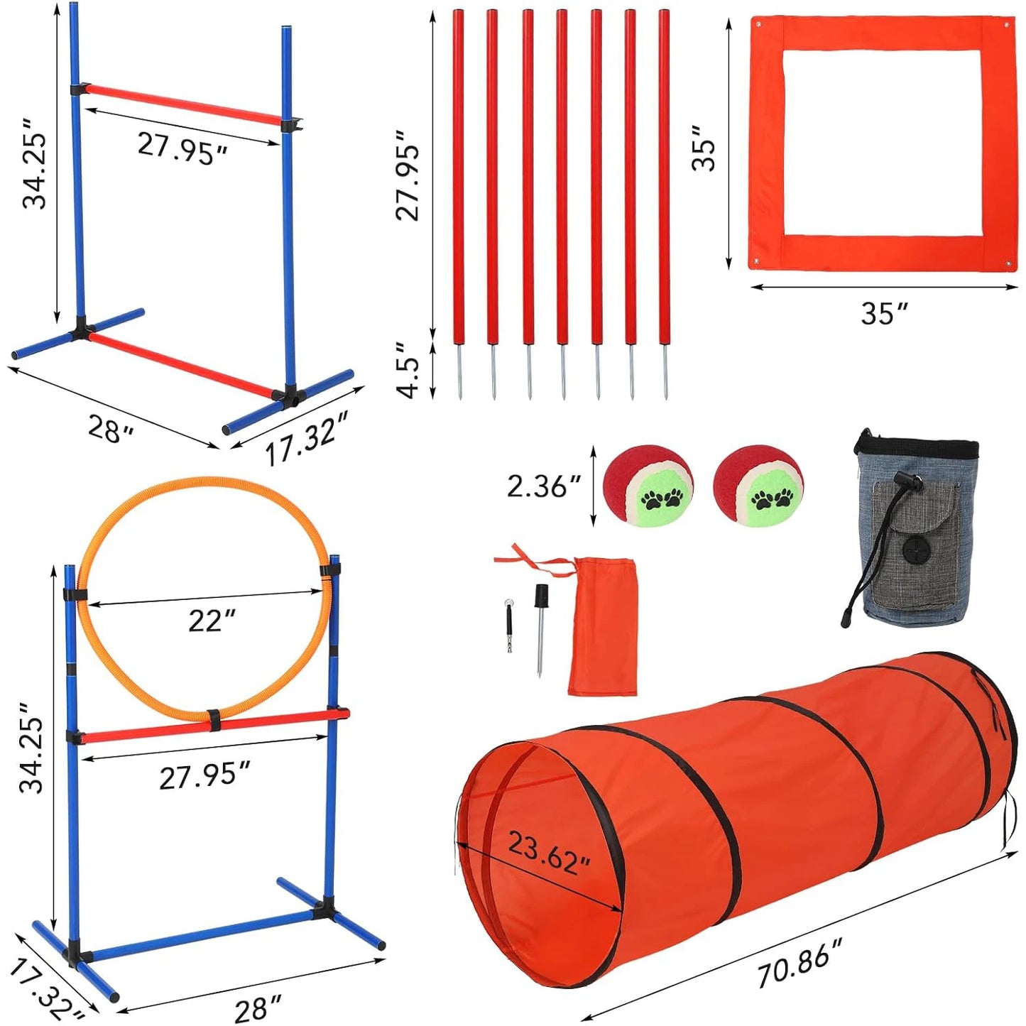 87 Piece Dog Agility Training Equipment Set for Outdoor Fun - Health and Tech Solutions 25