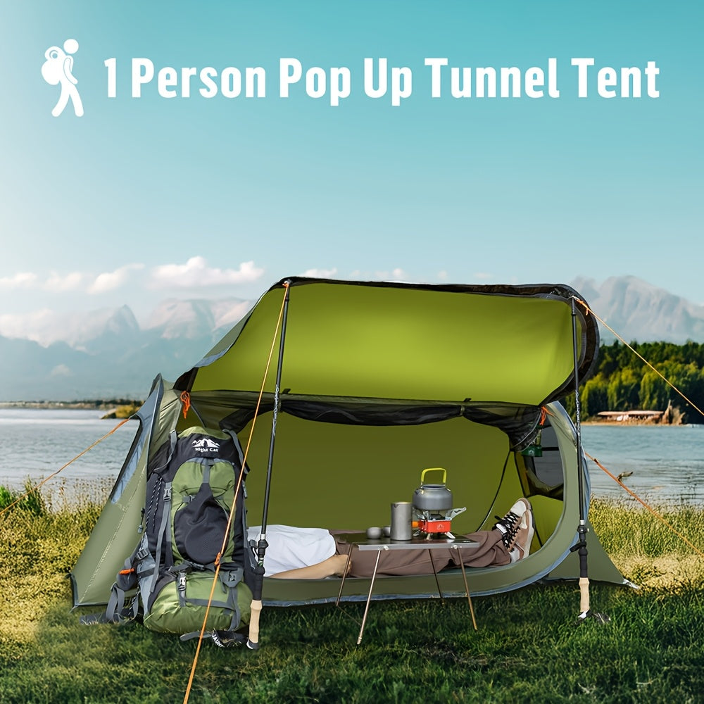 Night Cat Pop Up Camping Tent 1 Person Instant Setup - Health and Tech Solutions 25