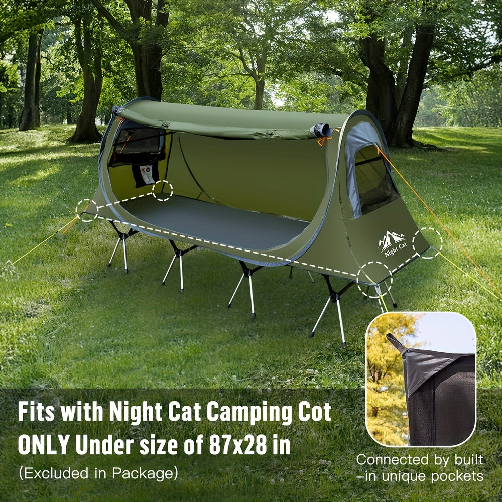 Night Cat Pop Up Camping Tent 1 Person Instant Setup - Health and Tech Solutions 25