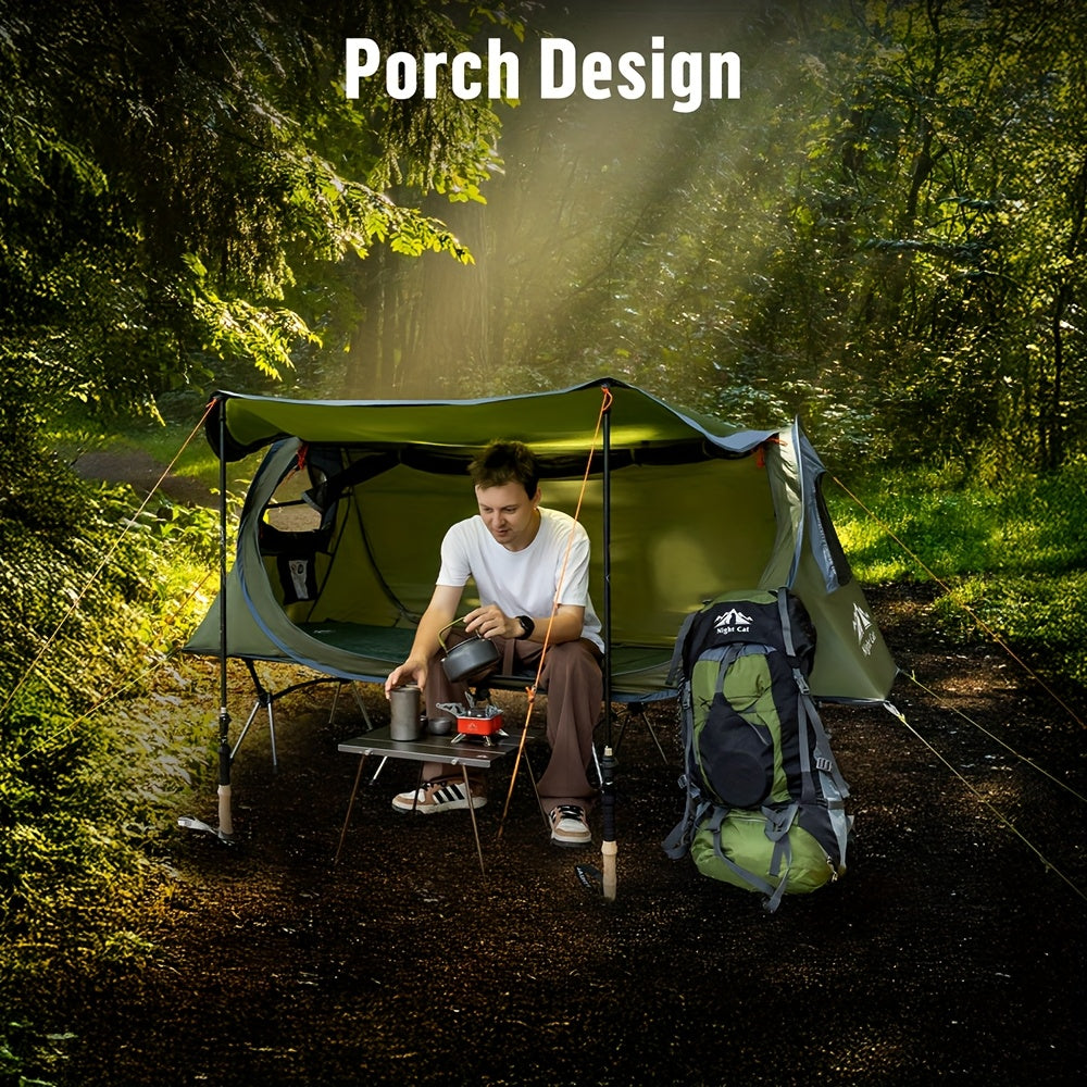 Night Cat Pop Up Camping Tent 1 Person Instant Setup - Health and Tech Solutions 25