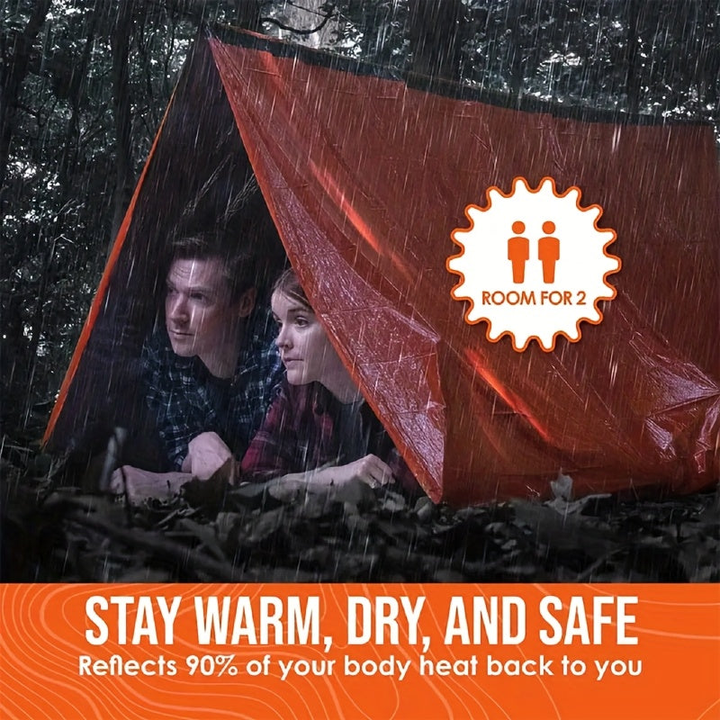 Two Person Emergency Survival Tent Shelter With Whistle