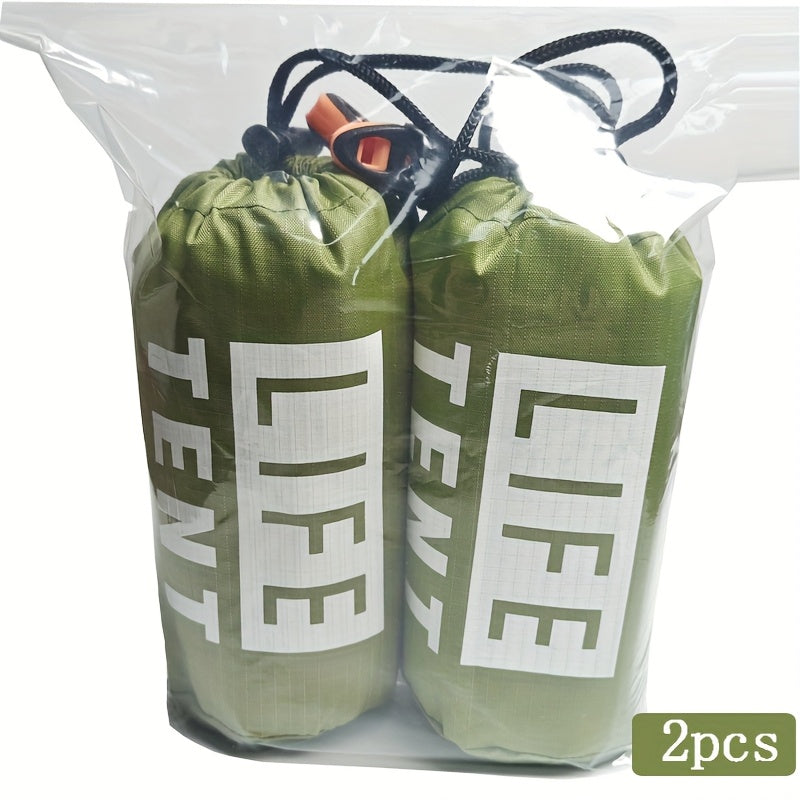 Two Person Emergency Survival Tent Shelter With Whistle