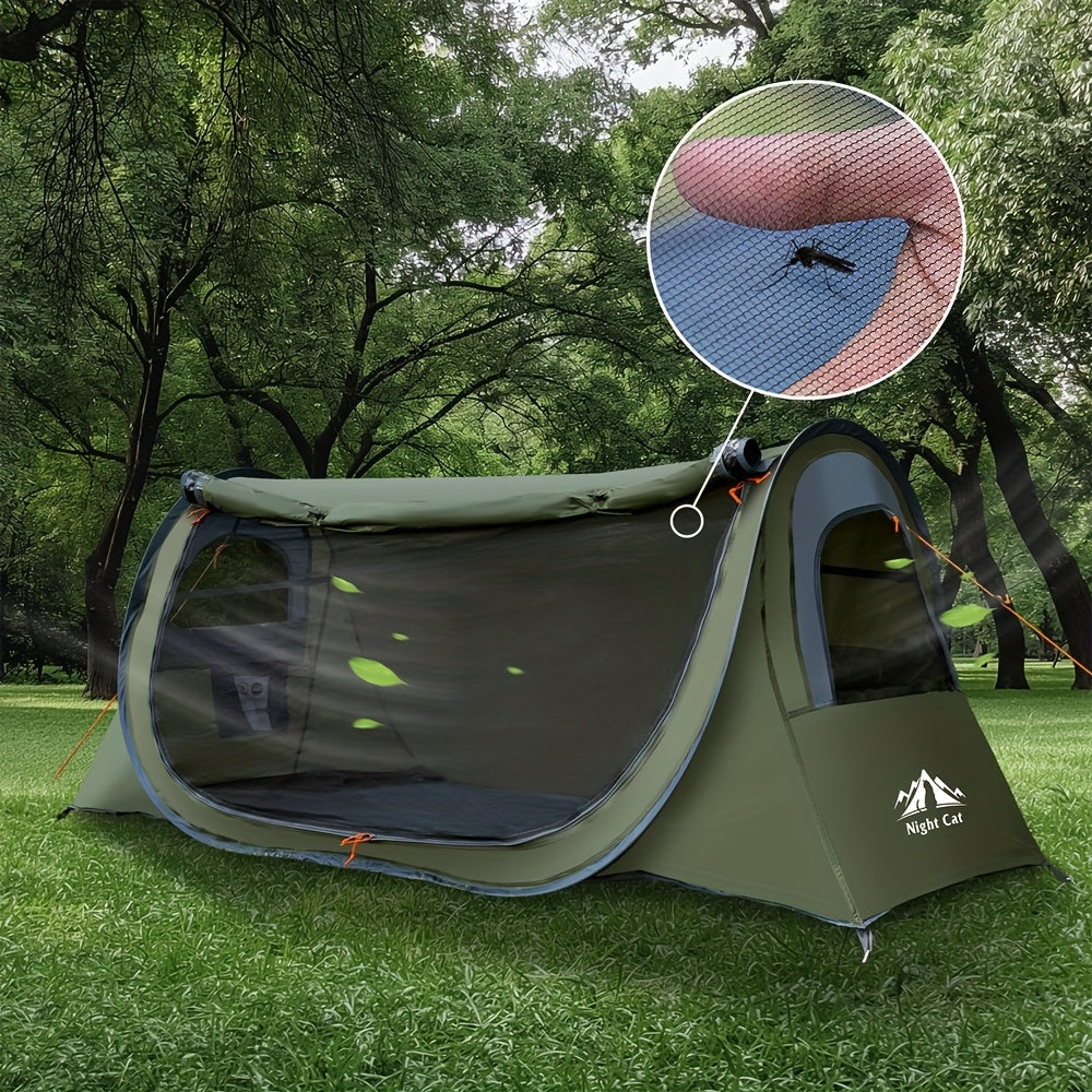 Night Cat Pop Up Camping Tent 1 Person Instant Setup - Health and Tech Solutions 25