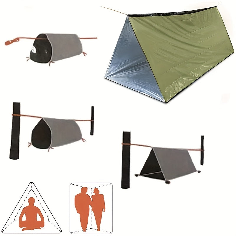 Two Person Emergency Survival Tent Shelter With Whistle