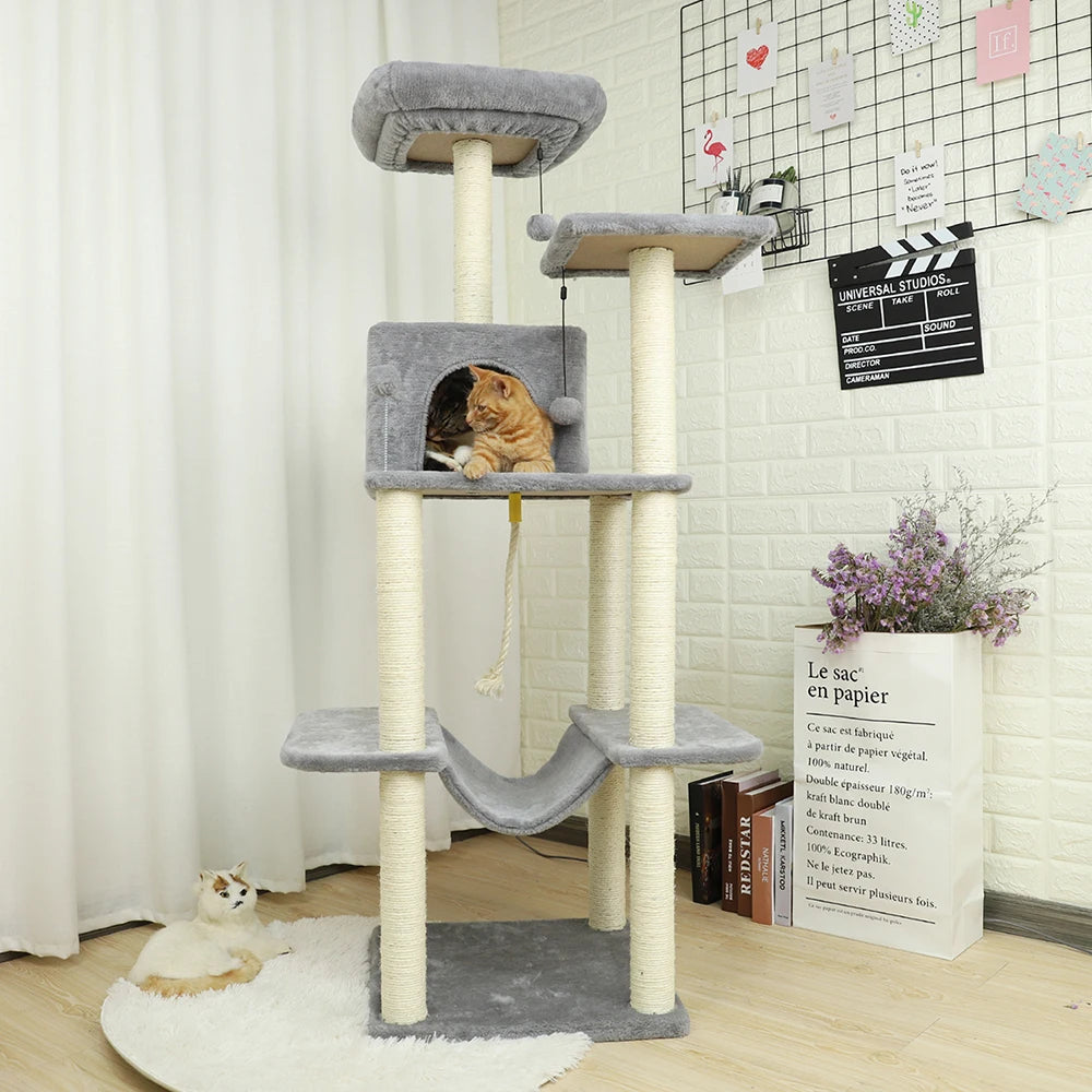 Cat Tree Condo with Scratch Post and Climbing Toys - Health and Tech Solutions 25