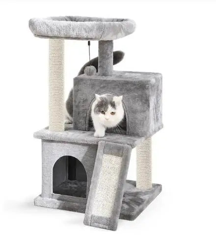 Cat Tree Condo with Scratch Post and Climbing Toys - Health and Tech Solutions 25