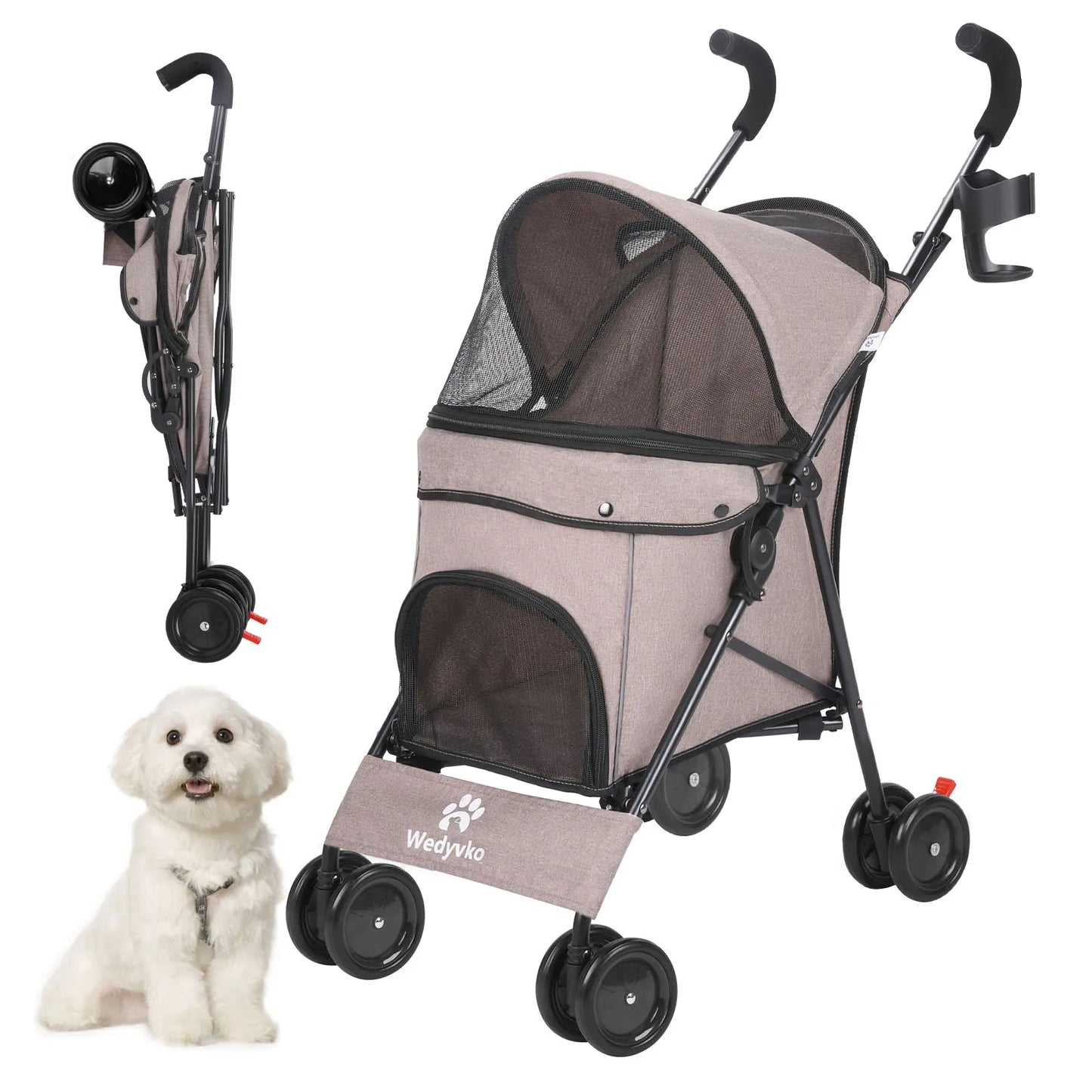Pet Dog Stroller with Brakes for Outdoor Travel Adventures - Health and Tech Solutions 25