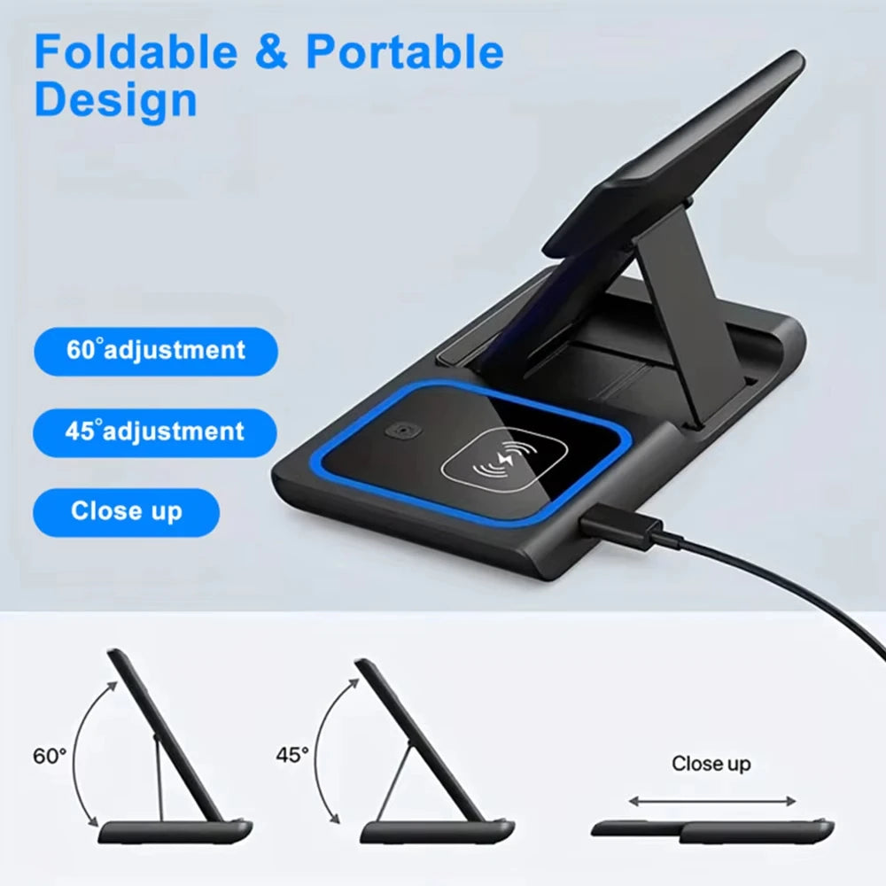 Health and Tech Solutions 25 Foldable 3in1 Wireless Charger - Health and Tech Solutions 25