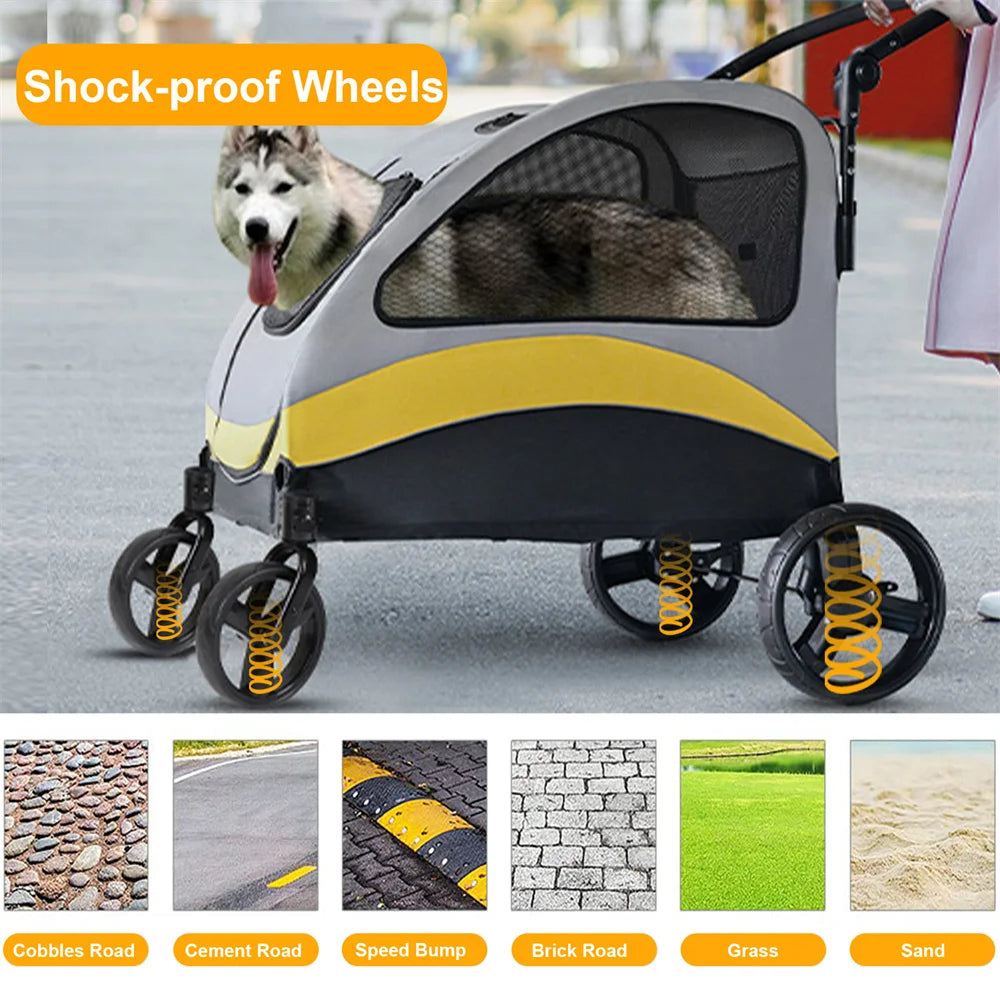 Premium Dog Stroller Pram for All Breeds and Adventures - Health and Tech Solutions 25