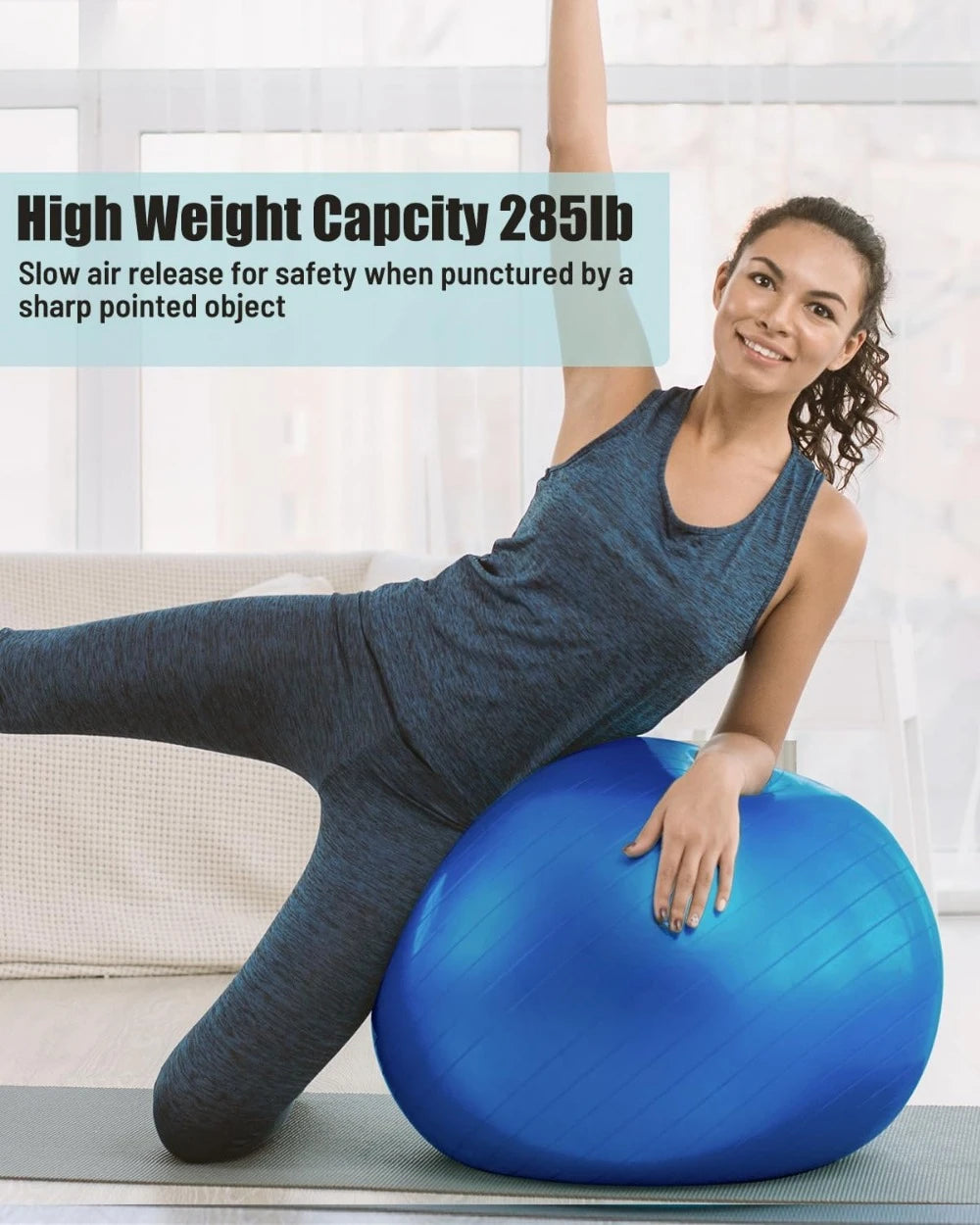 Yoga Ball Workout Ball, Explosion-proof Anti-Slip Stability Ball - Health and Tech Solutions 25