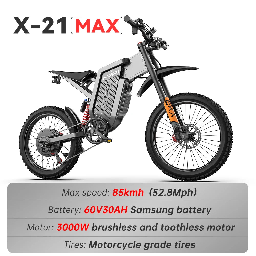 EKX X21 Max Electric Motorcycle 3000W Brushless 60V 30Ah - Health and Tech Solutions 25