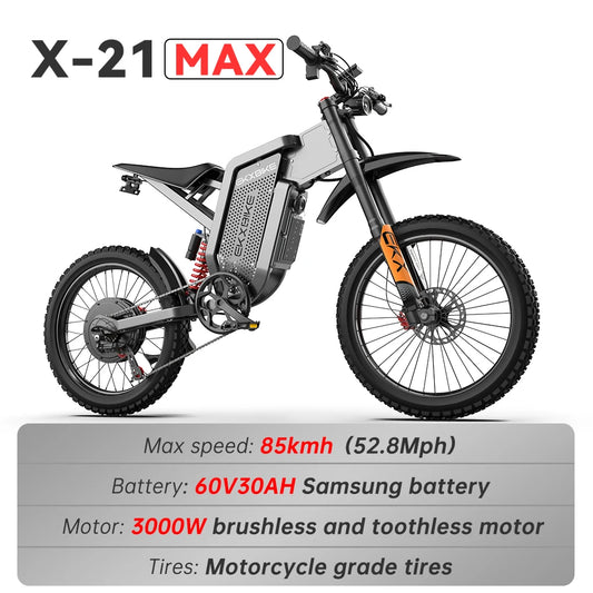 EKX X21 Max Electric Motorcycle 3000W Brushless 60V 30Ah - Health and Tech Solutions 25