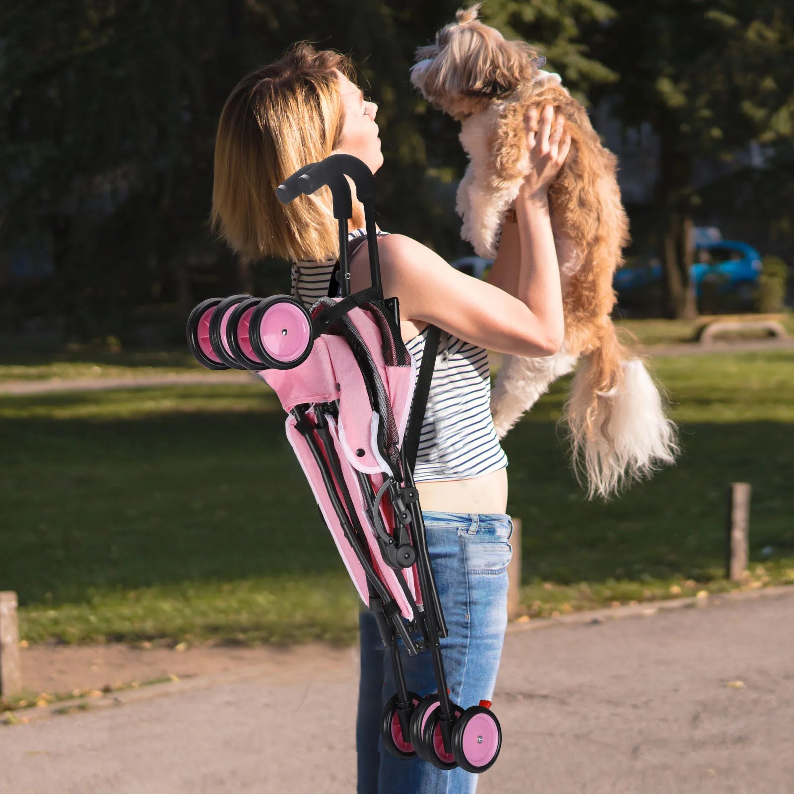 Pet Dog Stroller with Brakes for Outdoor Travel Adventures - Health and Tech Solutions 25