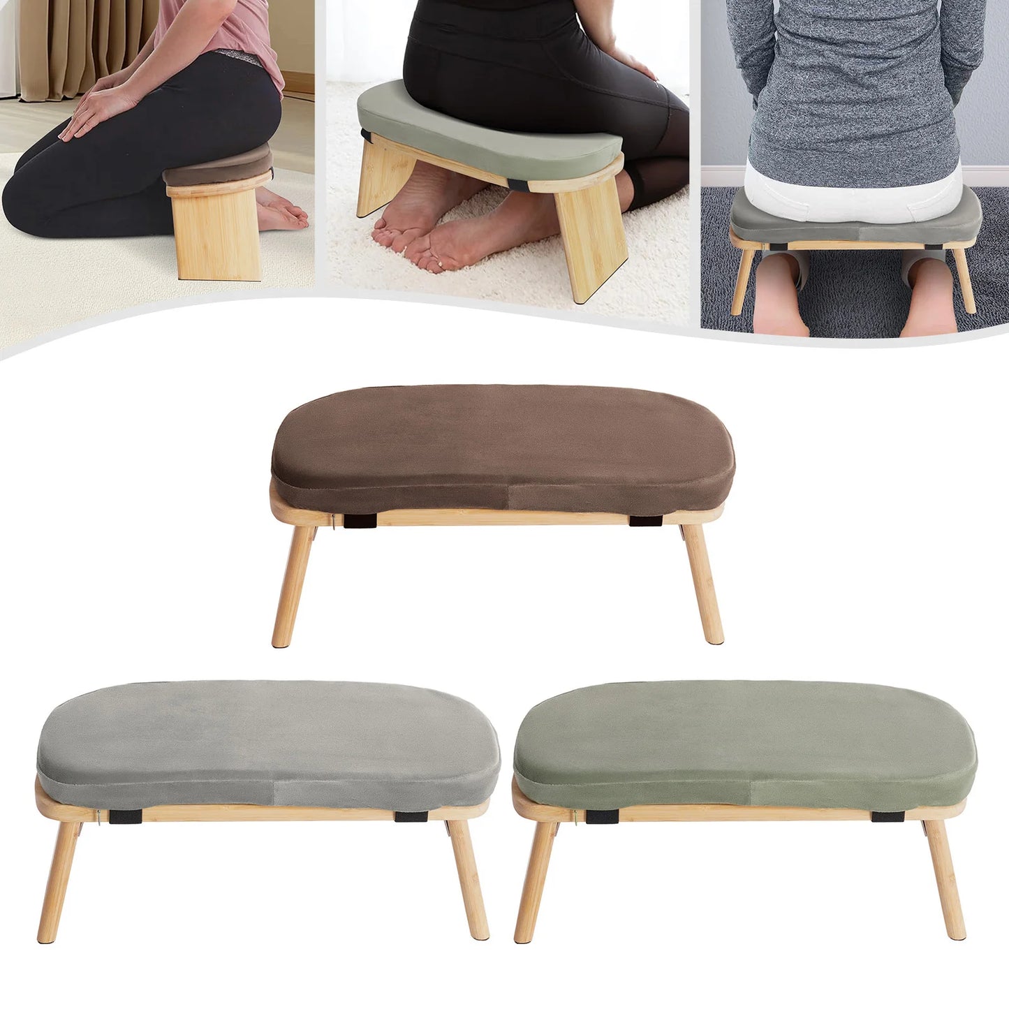 Foldable Ergonomic Bamboo Meditation Bench And Yoga Stool - Health and Tech Solutions 25