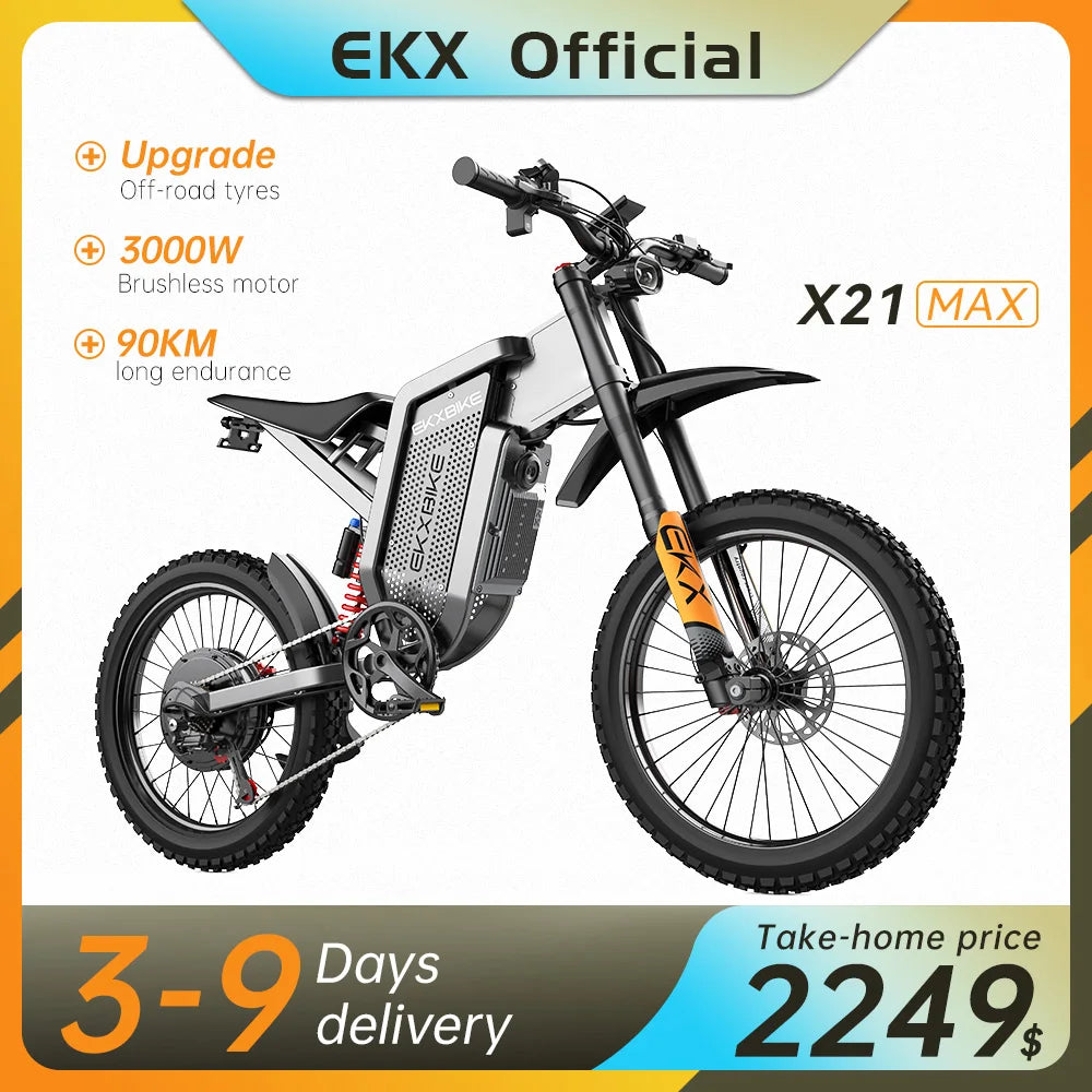EKX X21 Max Electric Motorcycle 3000W Brushless 60V 30Ah - Health and Tech Solutions 25