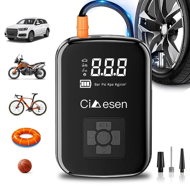 1pc Car Wireless Air Pump 150PSI Portable Electric Tire Inflator - Health and Tech Solutions 25