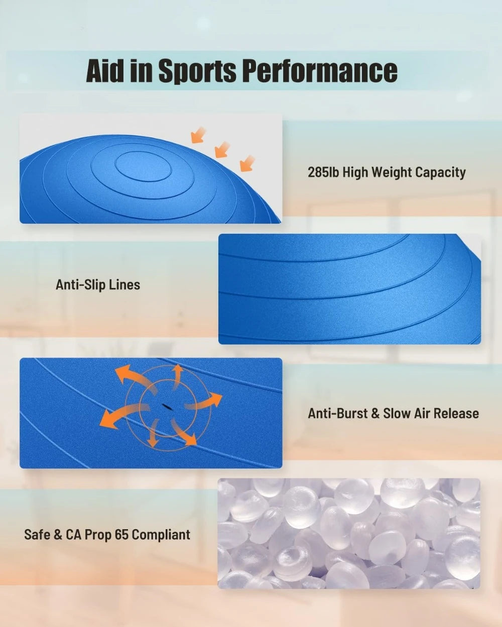 Yoga Ball Workout Ball, Explosion-proof Anti-Slip Stability Ball - Health and Tech Solutions 25