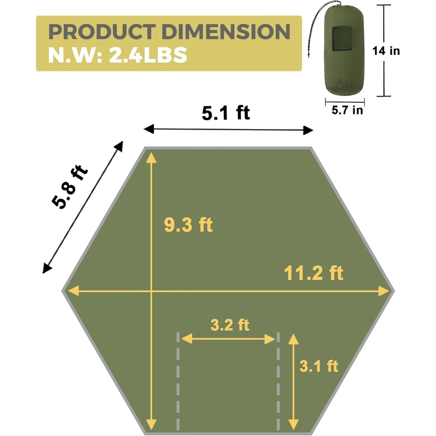 ZUIJI Camping Hammock Portable With Spacious Net And Straps - Health and Tech Solutions 25