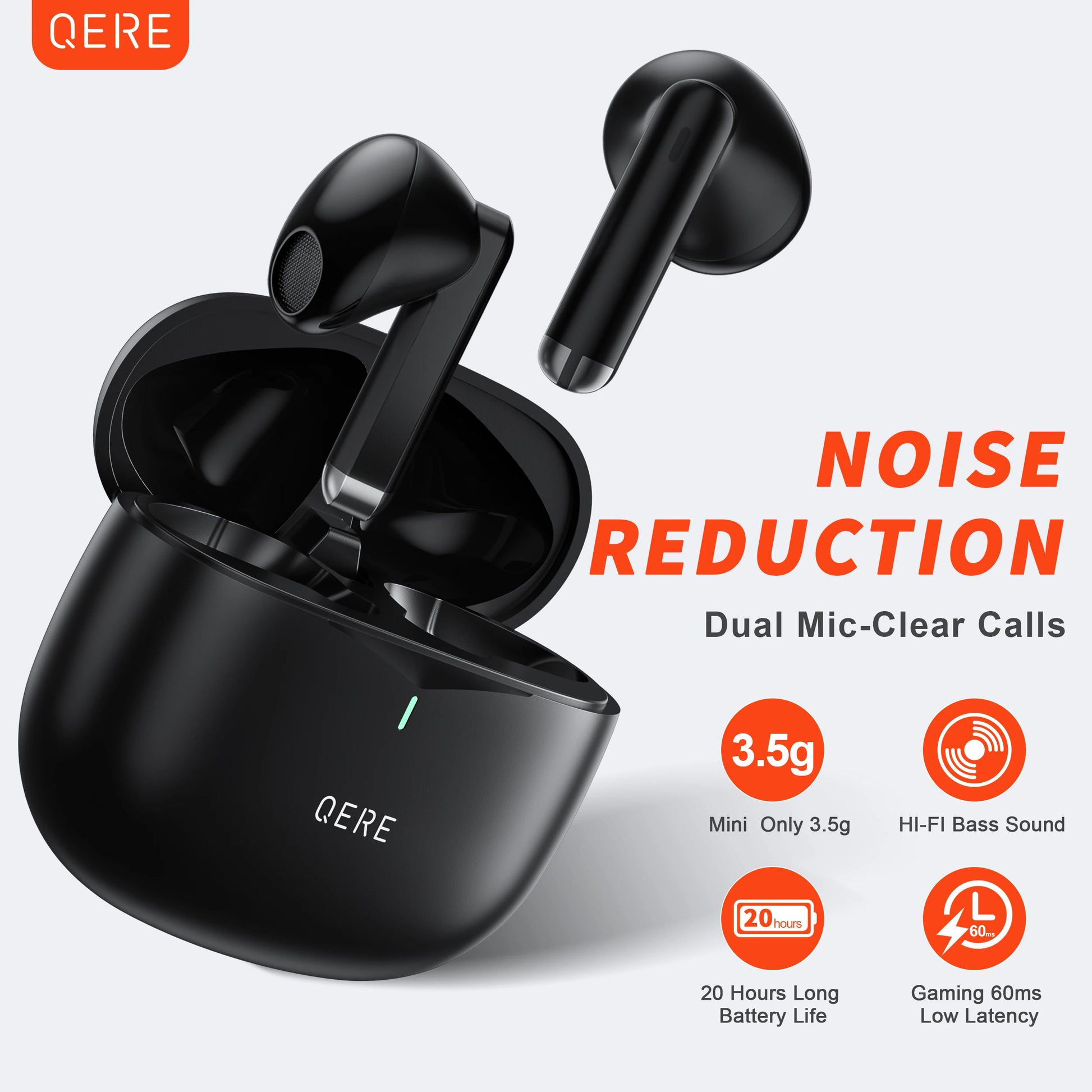 QERE E28 Wireless Headphones TWS Bluetooth 5 3 ENC 4 Mics - Health and Tech Solutions 25