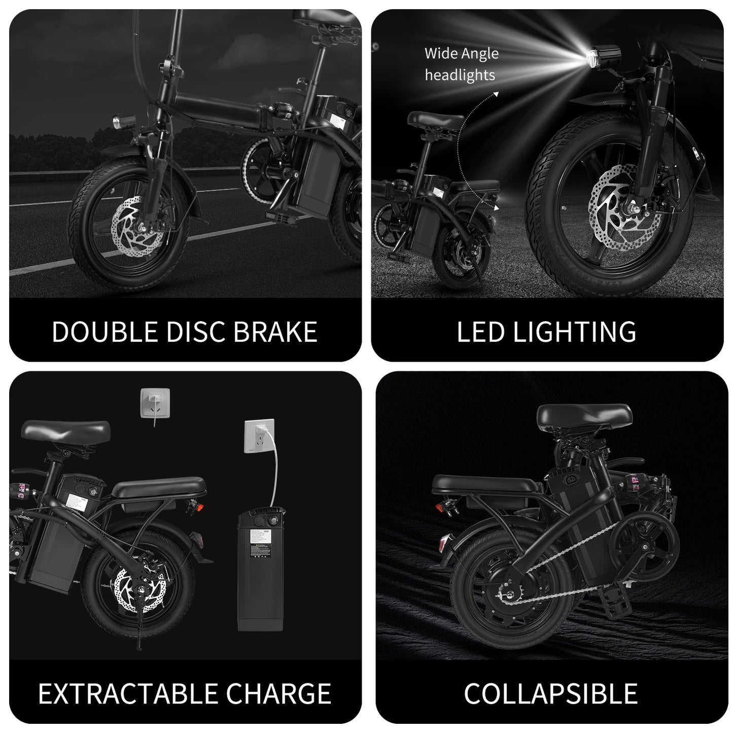 400W Dual Disc Brake Adult Foldable Electric Bicycle - Health and Tech Solutions 25