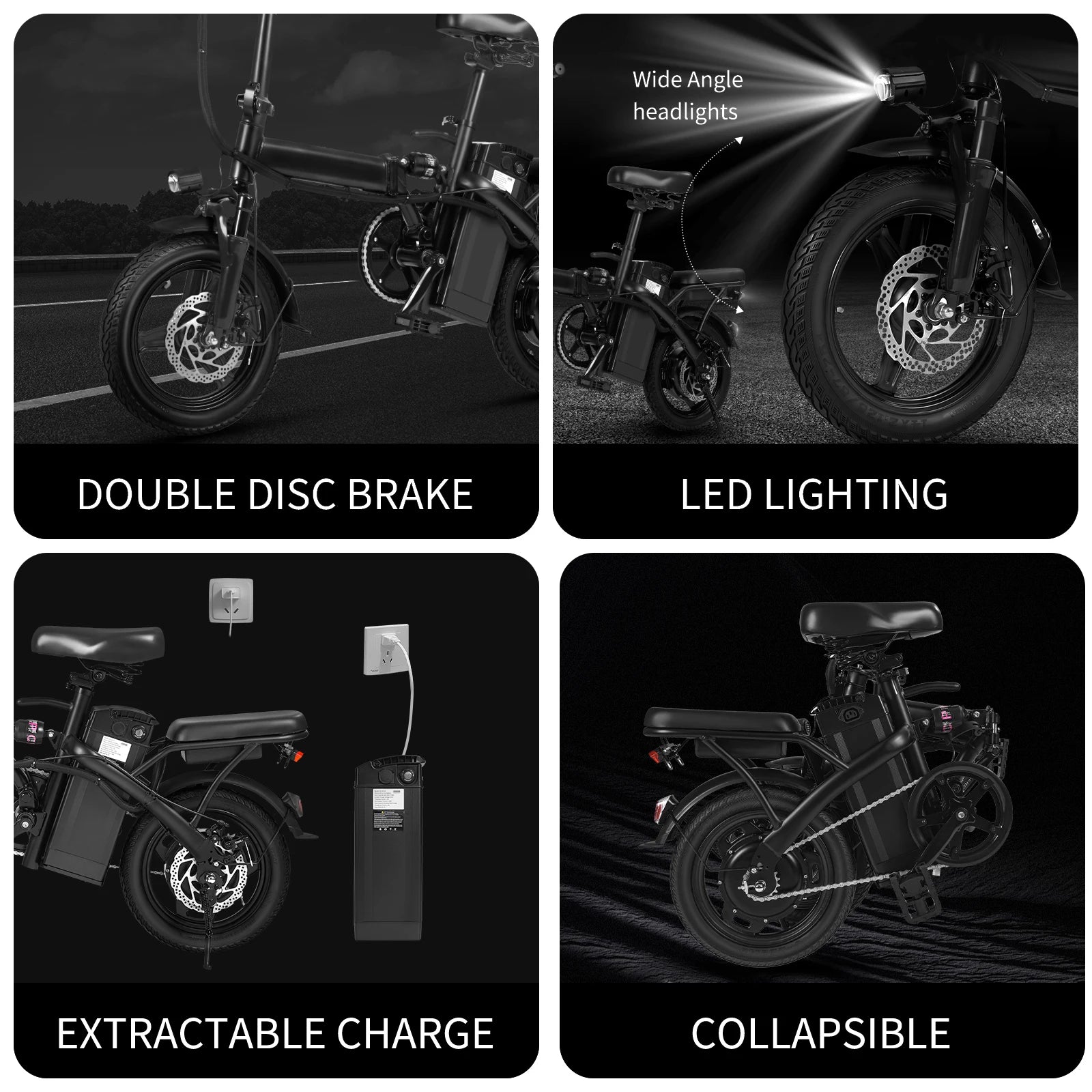 400W Dual Disc Brake Adult Foldable Electric Bicycle - Health and Tech Solutions 25