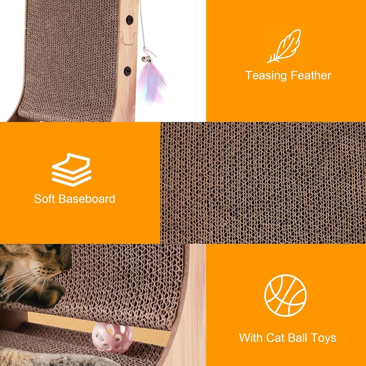 L Shape Cat Scratcher, 23.6 Inch Cardboard Scratch Pad - Health and Tech Solutions 25