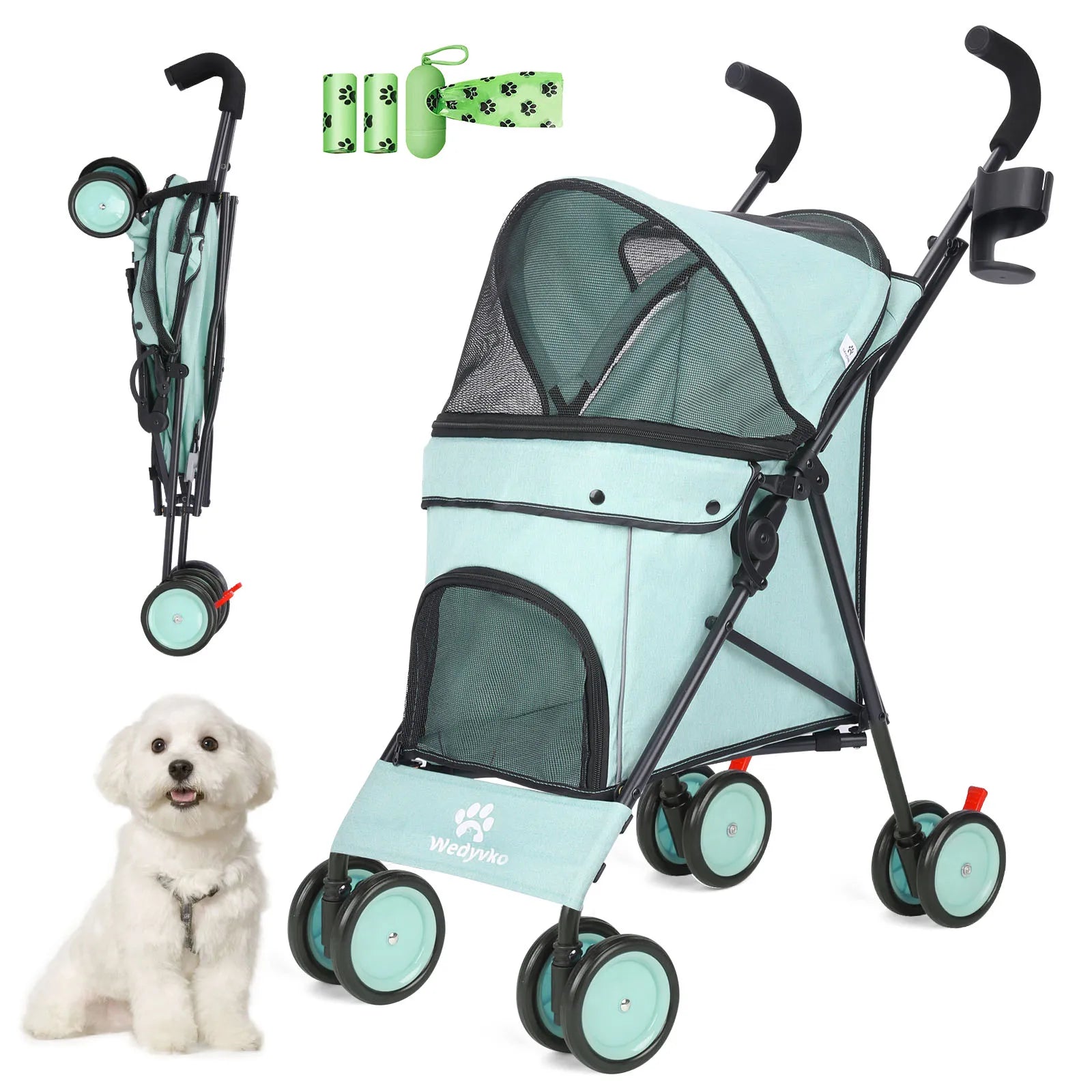 Pet Dog Stroller with Brakes for Outdoor Travel Adventures - Health and Tech Solutions 25