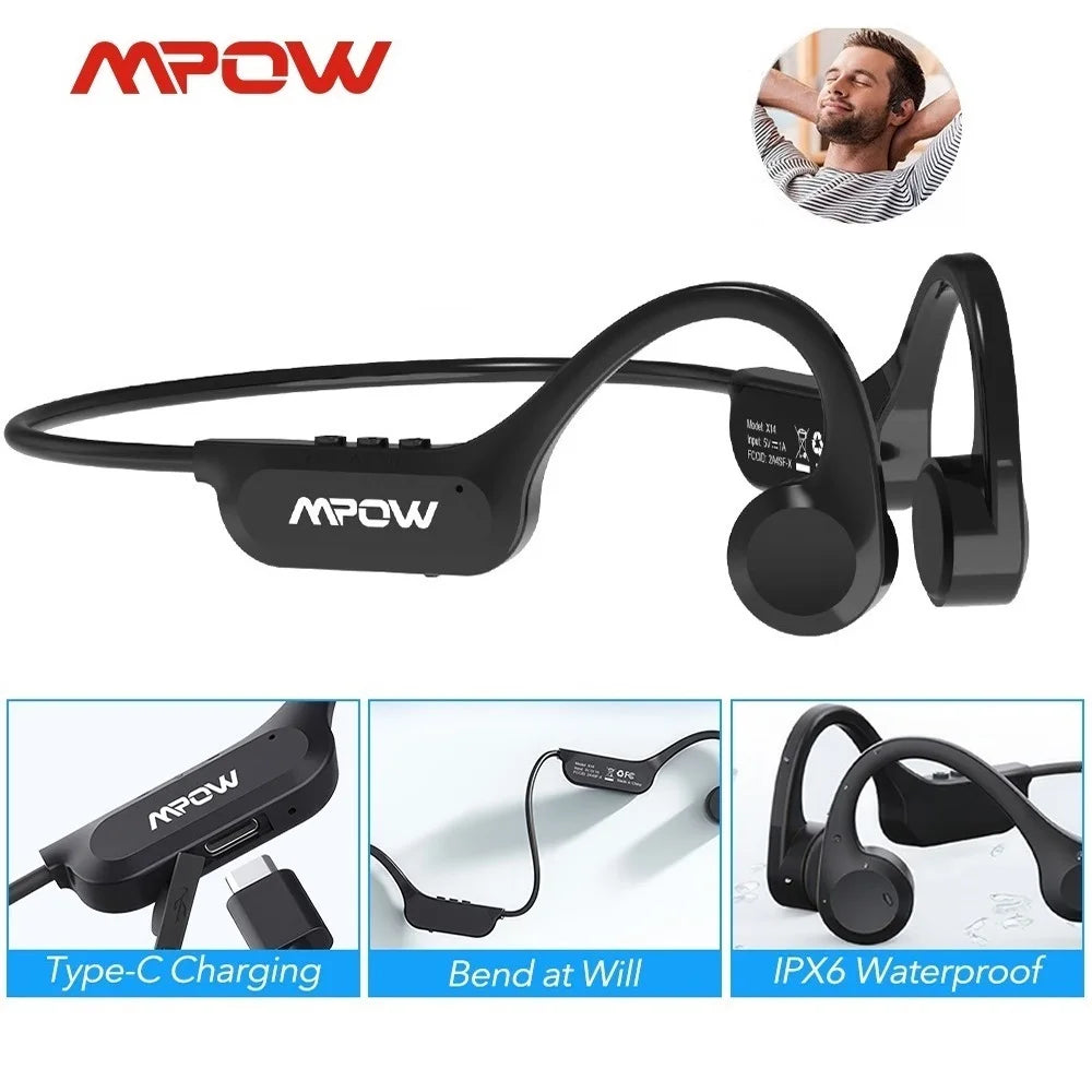 Mpow X14 Bone Sound Headphones Bluetooth 5.3 Open Ear Wireless - Health and Tech Solutions 25