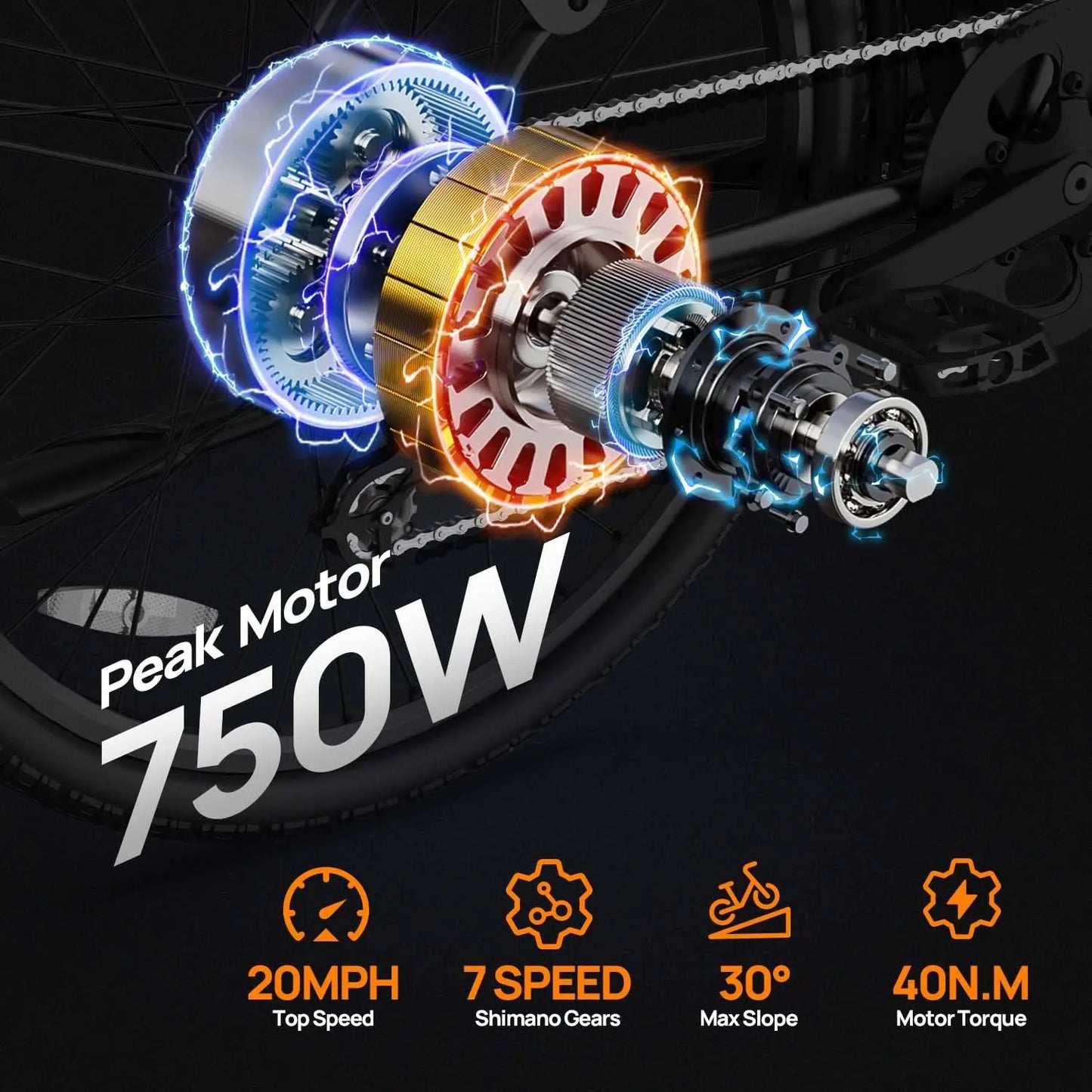 URLIFE Peak 750W E26 Electric Bike With Removable Battery - Health and Tech Solutions 25