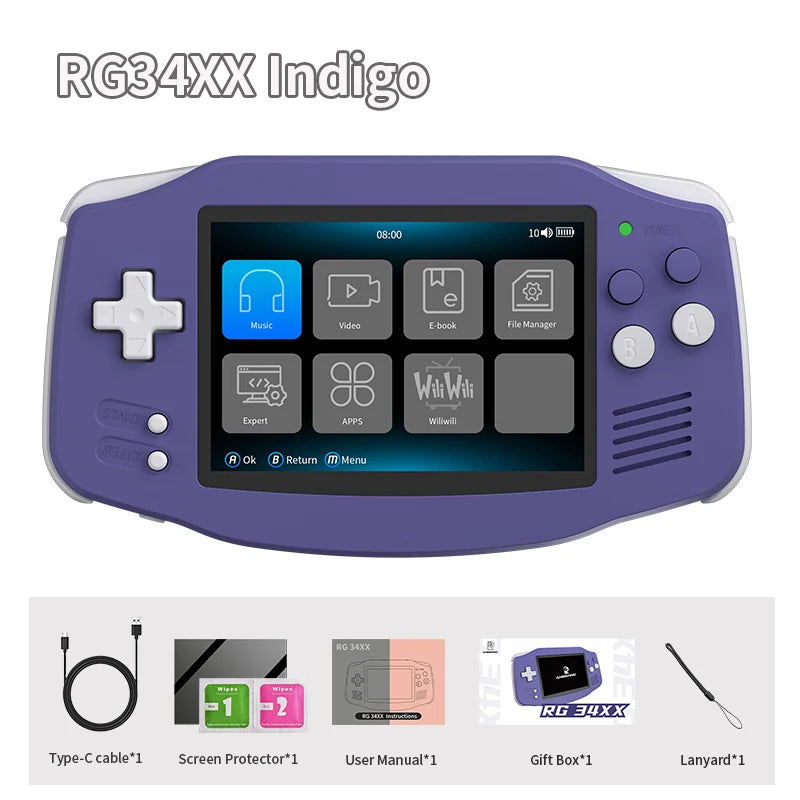 ANBERNIC RG34XX Retro Handheld Game Console 3.4 Inch IPS Screen - Health and Tech Solutions 25