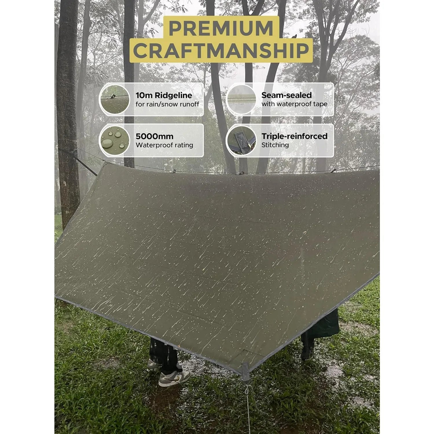 ZUIJI Camping Hammock Portable With Spacious Net And Straps - Health and Tech Solutions 25