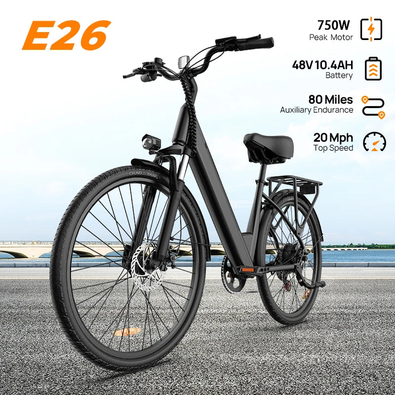 URLIFE Peak 750W E26 Electric Bike With Removable Battery - Health and Tech Solutions 25