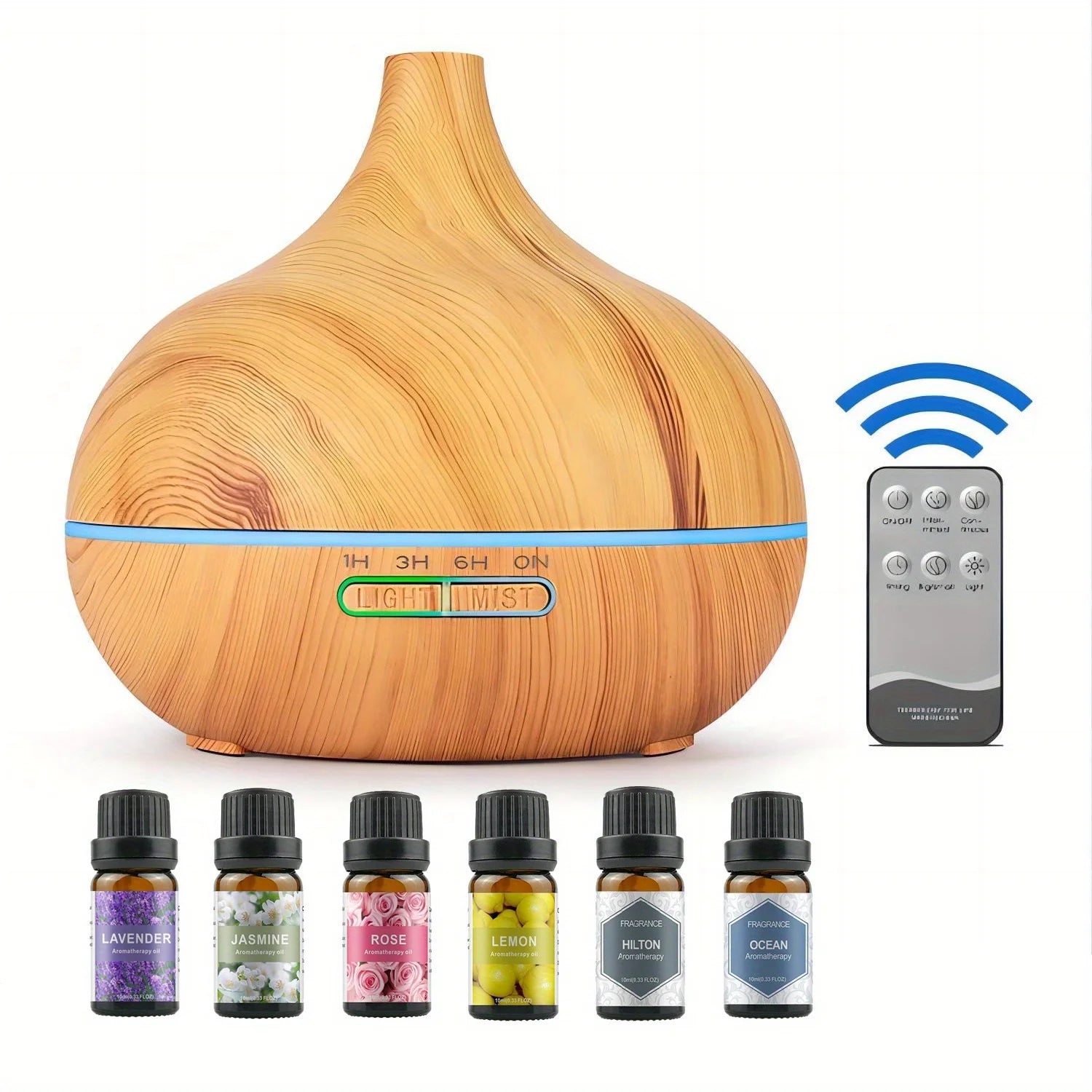 550ML Essential Oil Aroma Diffuser With 6-Bottle Oil Set - Health and Tech Solutions 25