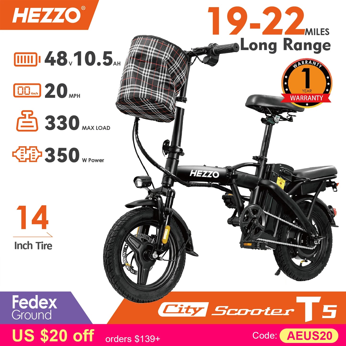 Folding Electric Bike for Adult With Basket 350W Lightweight - Health and Tech Solutions 25
