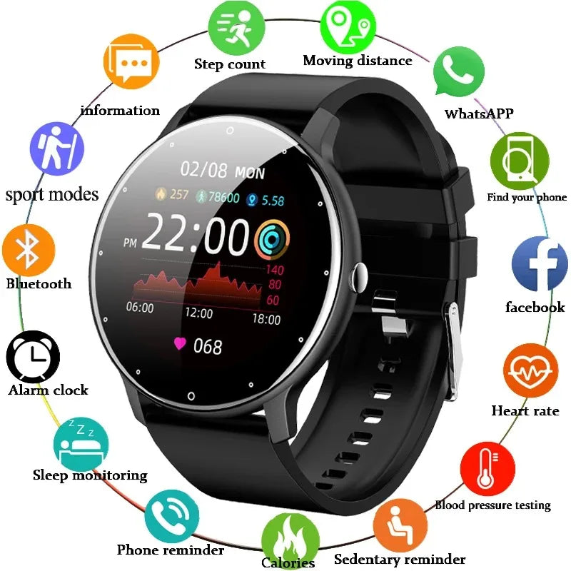LIGE Smart Watch Men Women Full Touch Screen IP67 Waterproof - Health and Tech Solutions 25