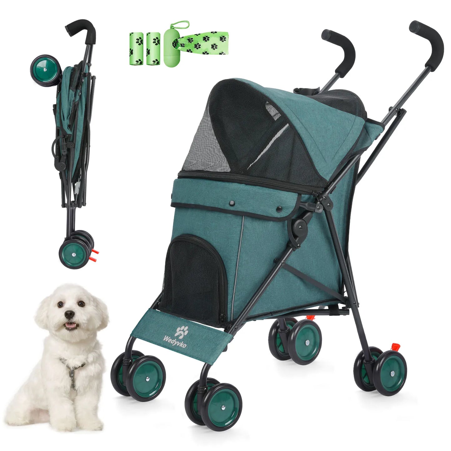 Pet Dog Stroller with Brakes for Outdoor Travel Adventures - Health and Tech Solutions 25