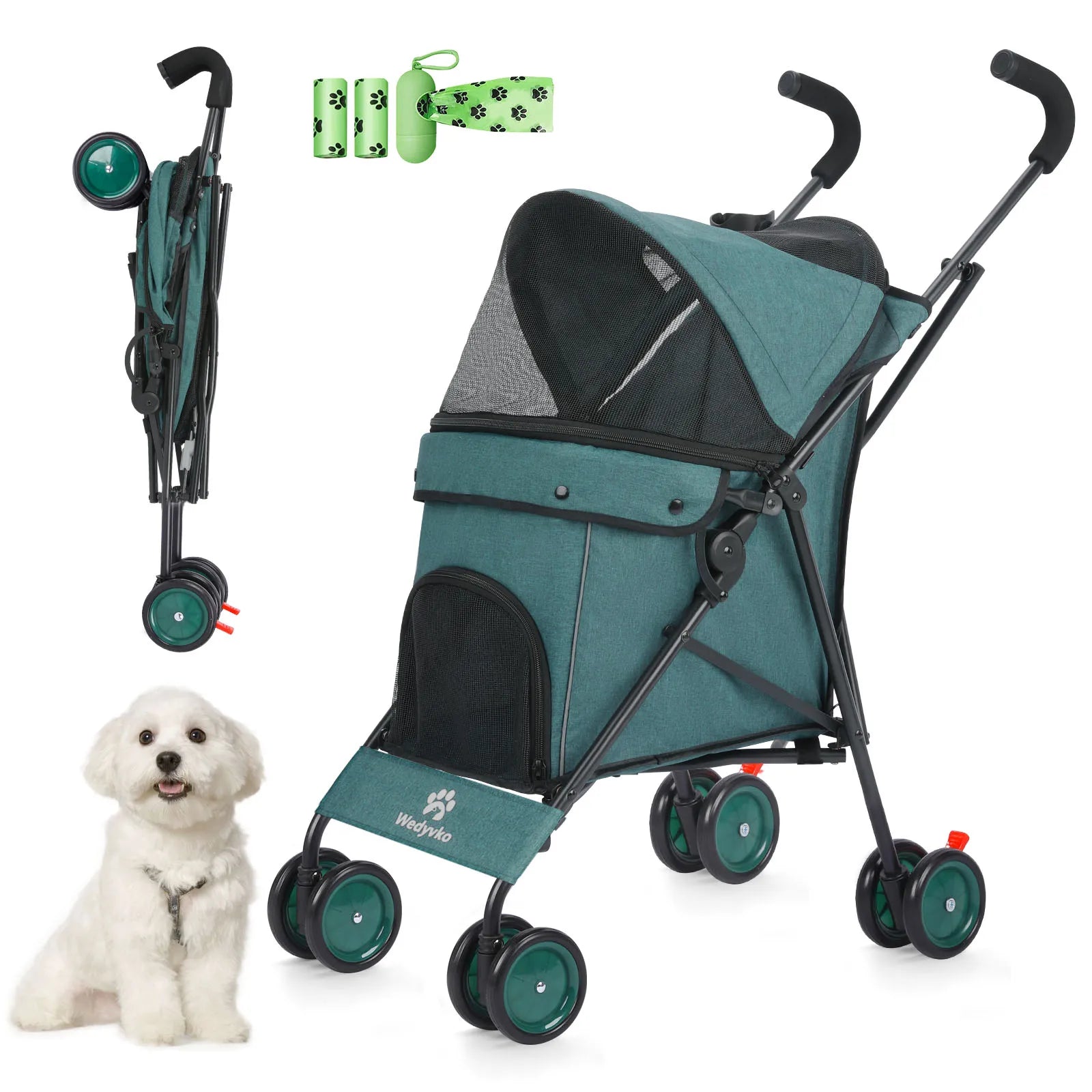 Pet Dog Stroller with Brakes for Outdoor Travel Adventures - Health and Tech Solutions 25