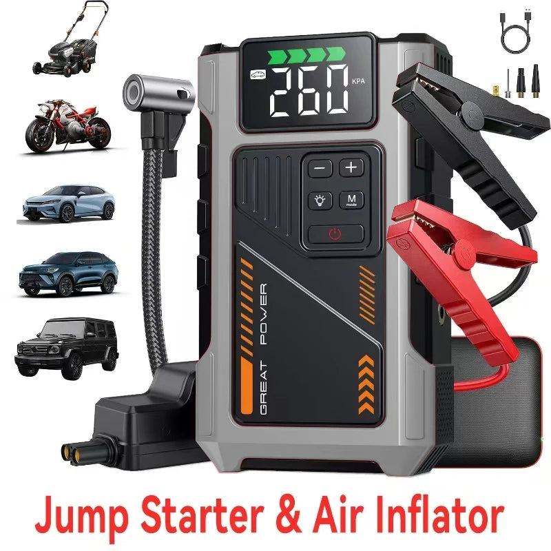 Portable Car Jump Starter With Air Compressor 3000A Peak - Health and Tech Solutions 25