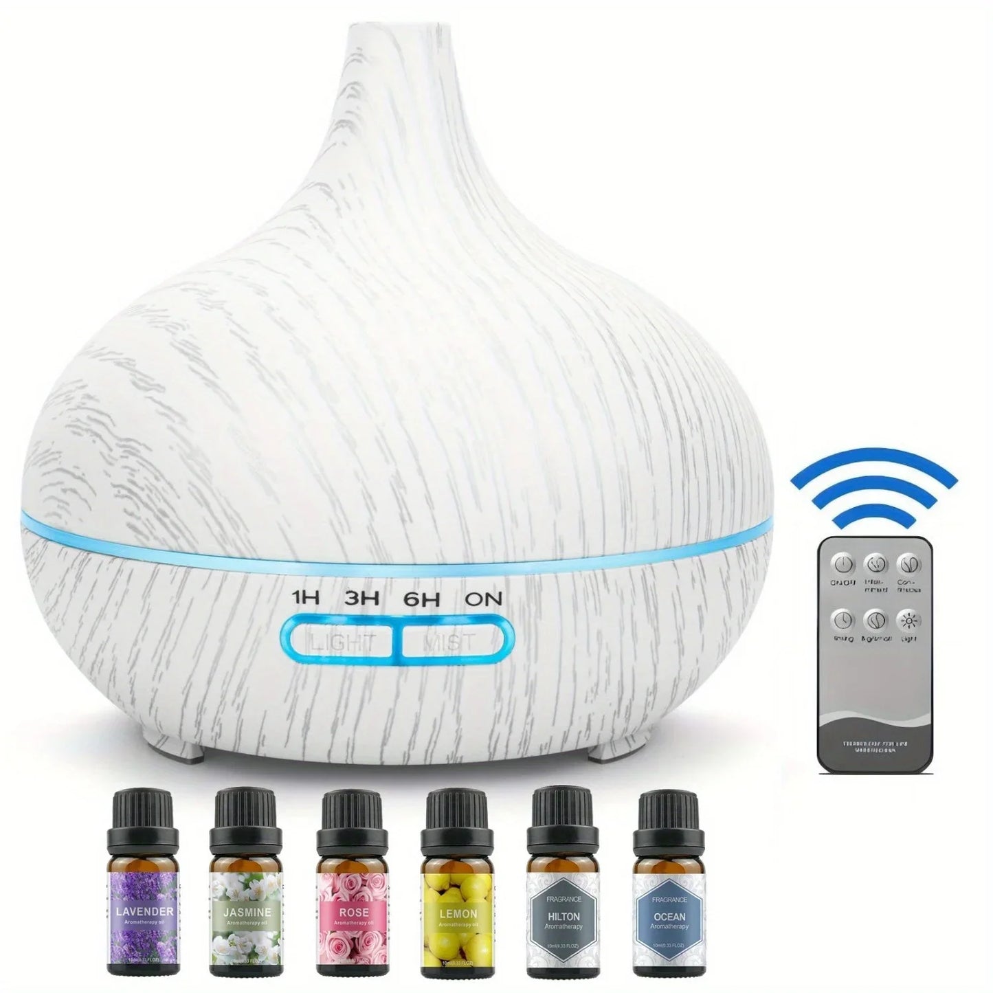 550ML Essential Oil Aroma Diffuser With 6-Bottle Oil Set - Health and Tech Solutions 25