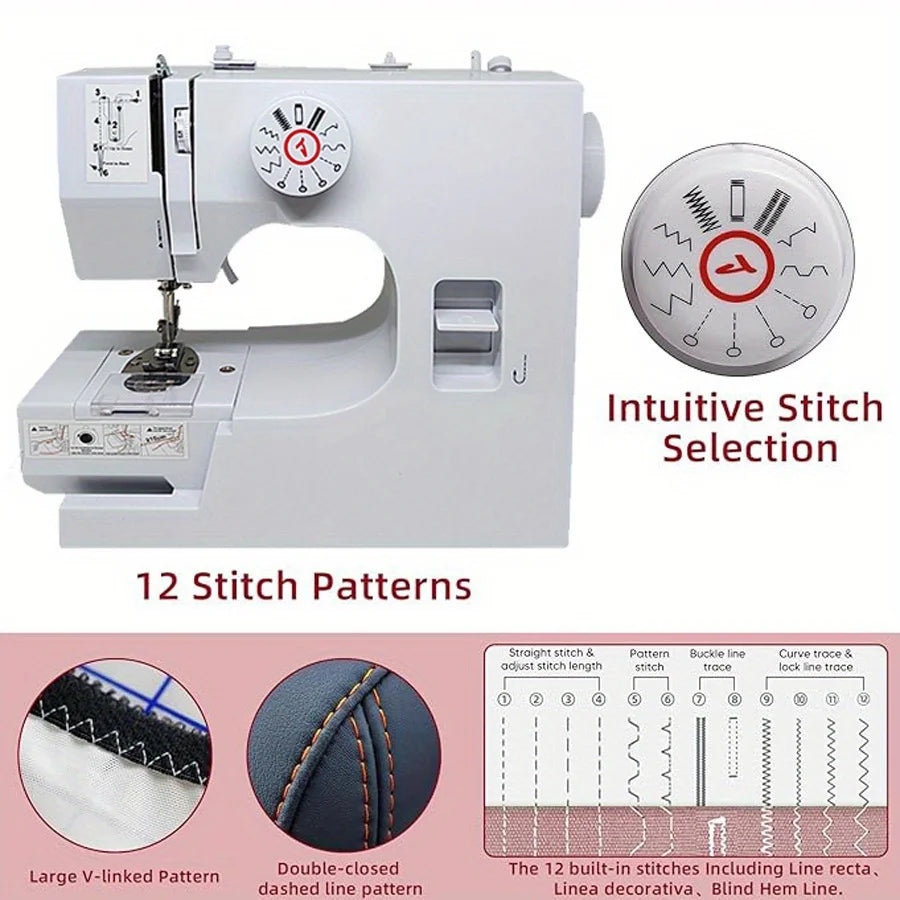 Electric Sewing Machine with 12 Built-in Stitches Mini - Health and Tech Solutions 25