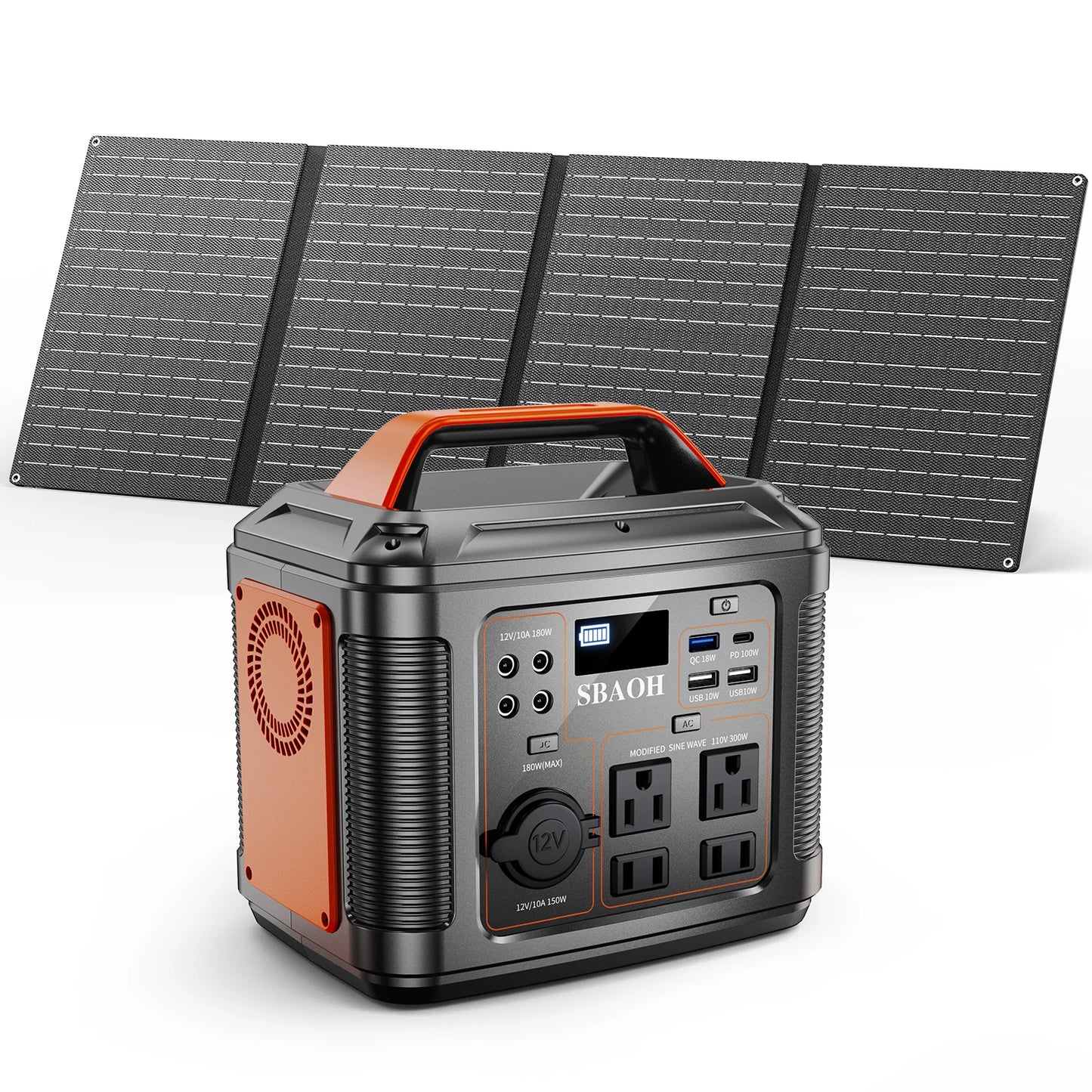 300W Portable Power Station 296Wh Camping Solar Generator Black - Health and Tech Solutions 25