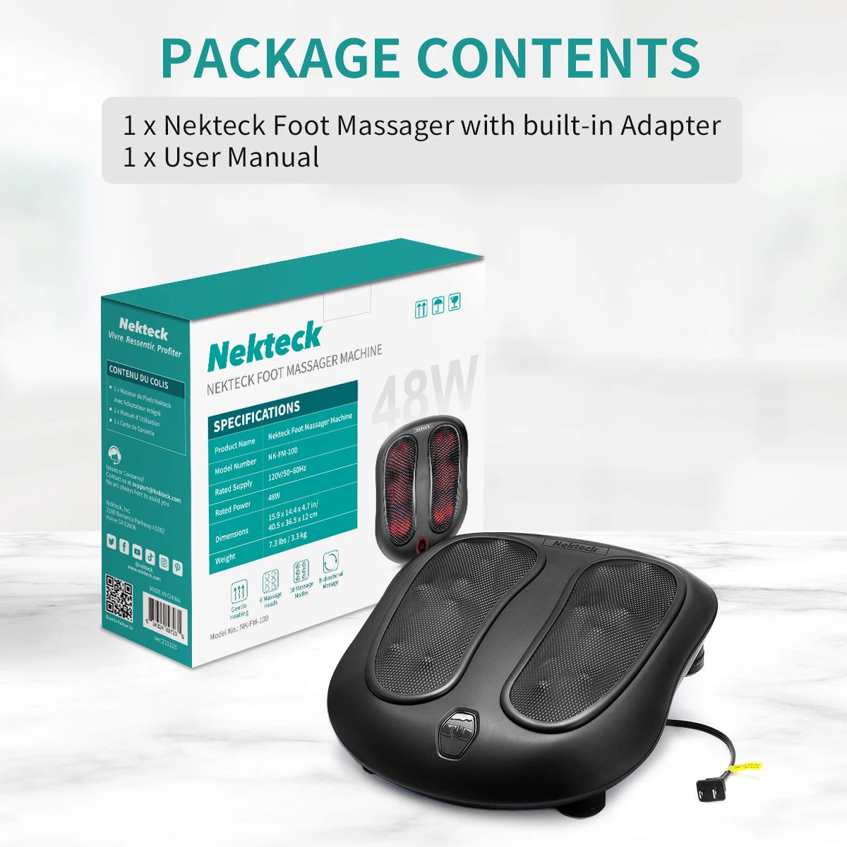 Nekteck Foot Massager with Heat for Pain Relief and Comfort - Health and Tech Solutions 25