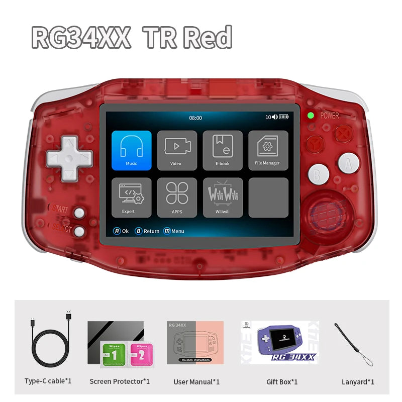 ANBERNIC RG34XX Retro Handheld Game Console 3.4 Inch IPS Screen - Health and Tech Solutions 25