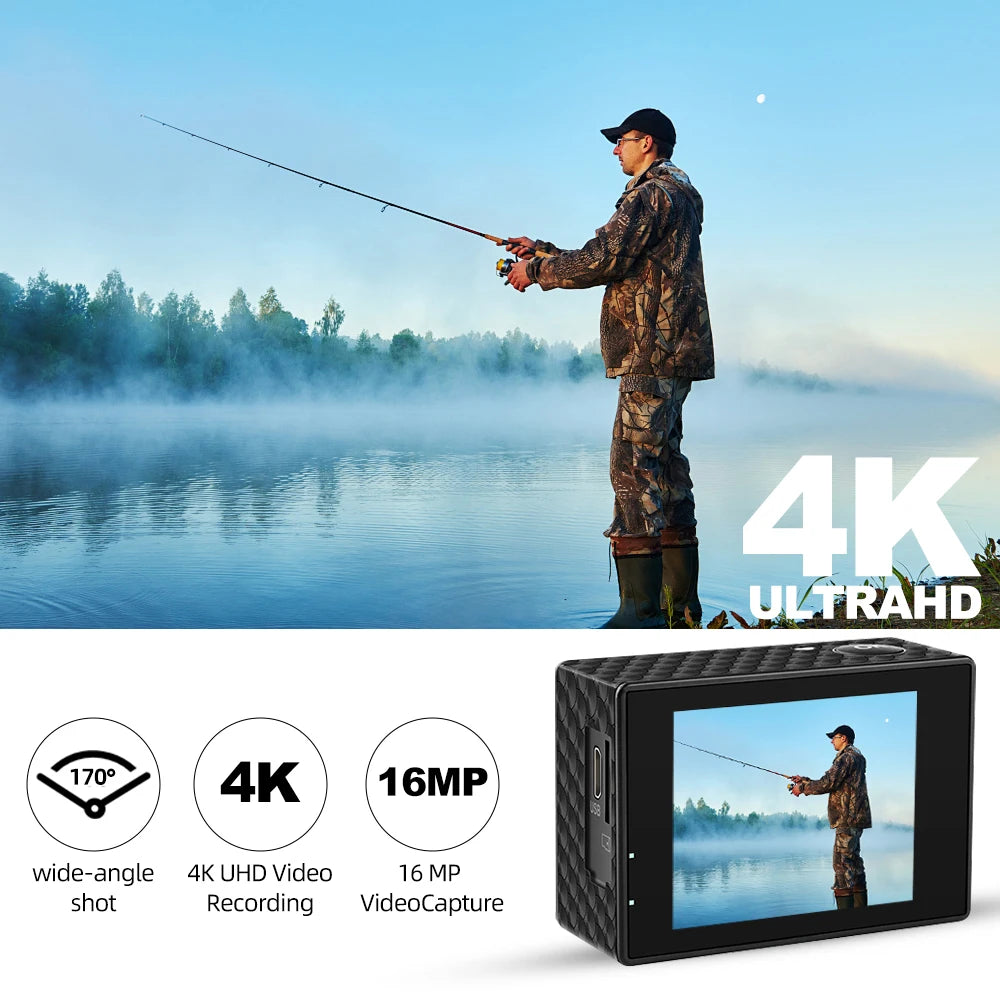 OURLIFE Action Camera Ultra HD 4K 30FPS 16MP Waterproof - Health and Tech Solutions 25