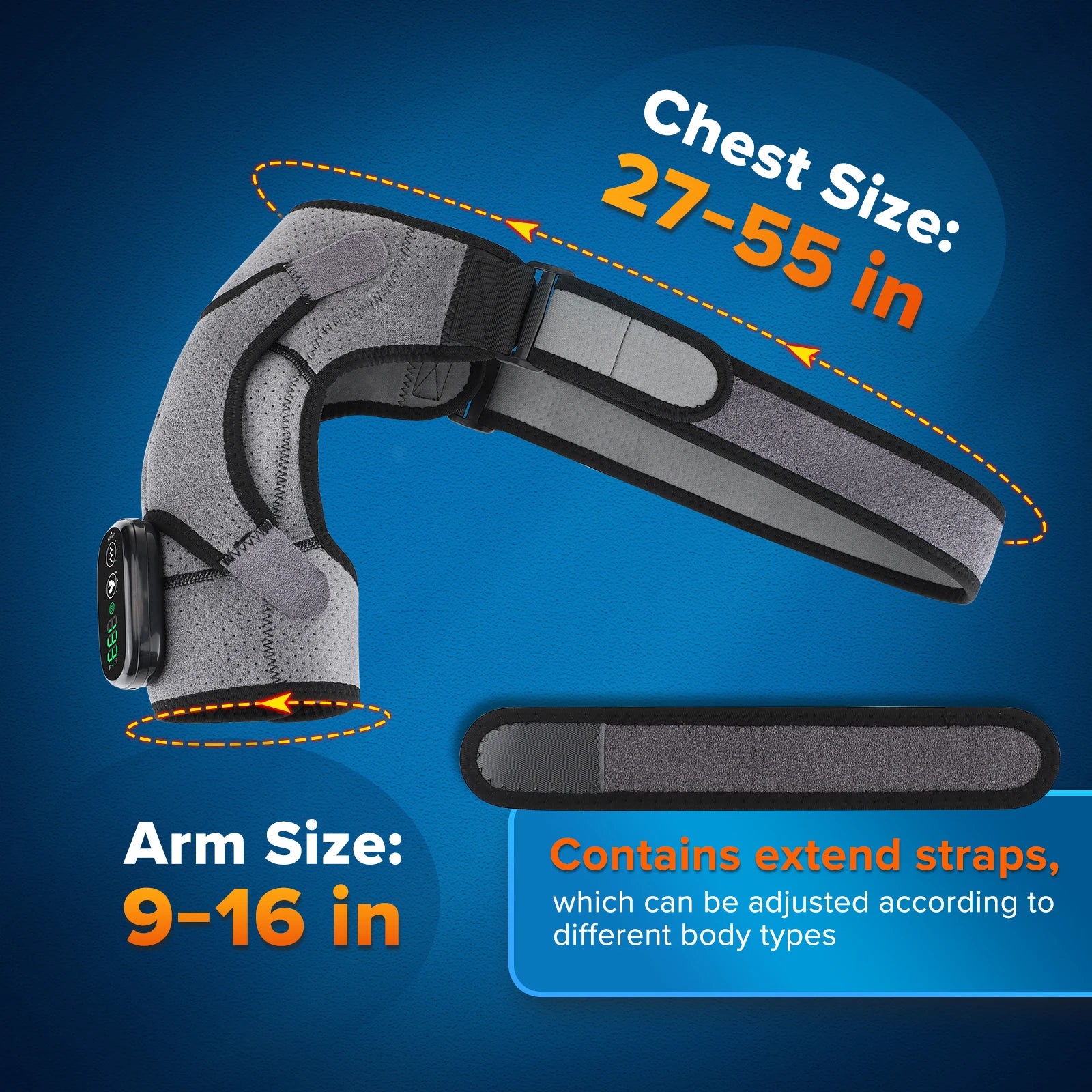 Electric Heating Pad Shoulder Vibration Massager for Pain Relief - Health and Tech Solutions 25