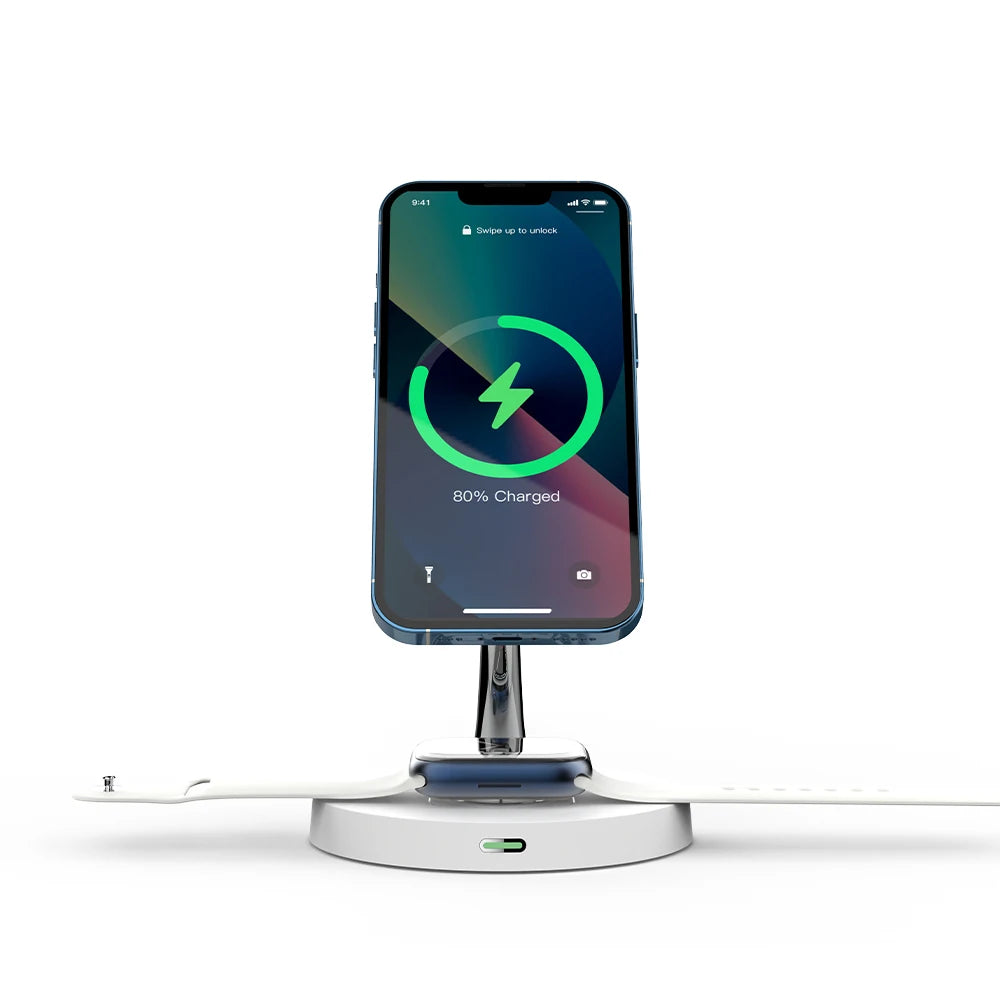 TIMESS 3 In 1 Magnetic Wireless Charger IPhone Watch - Health and Tech Solutions 25