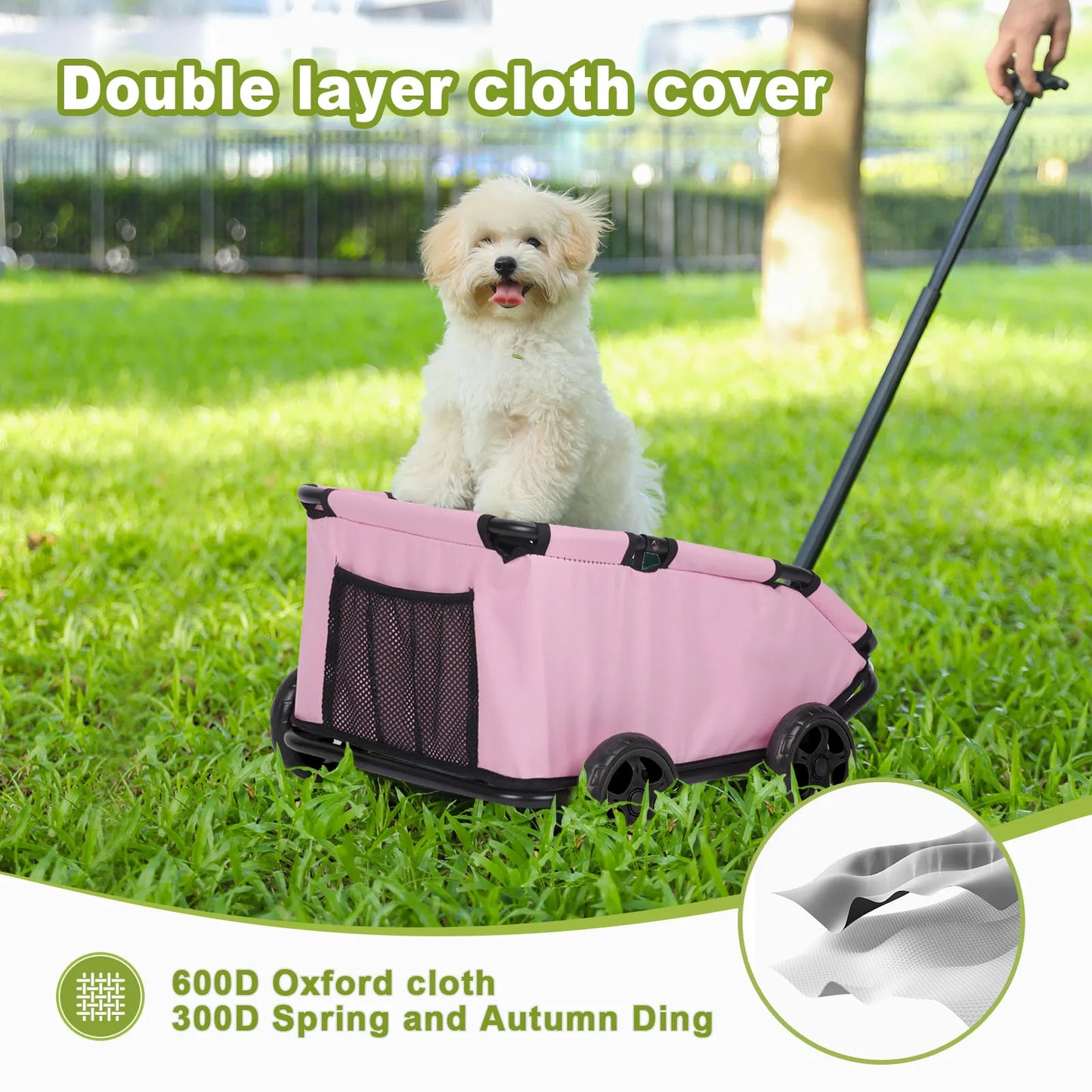 Folding Pet Stroller with 360 Degree Rotating Wheels for Dogs - Health and Tech Solutions 25