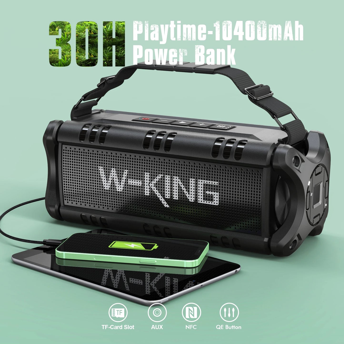 W King 90W Peak Bluetooth Speaker IPX6 Waterproof Outdoor - Health and Tech Solutions 25