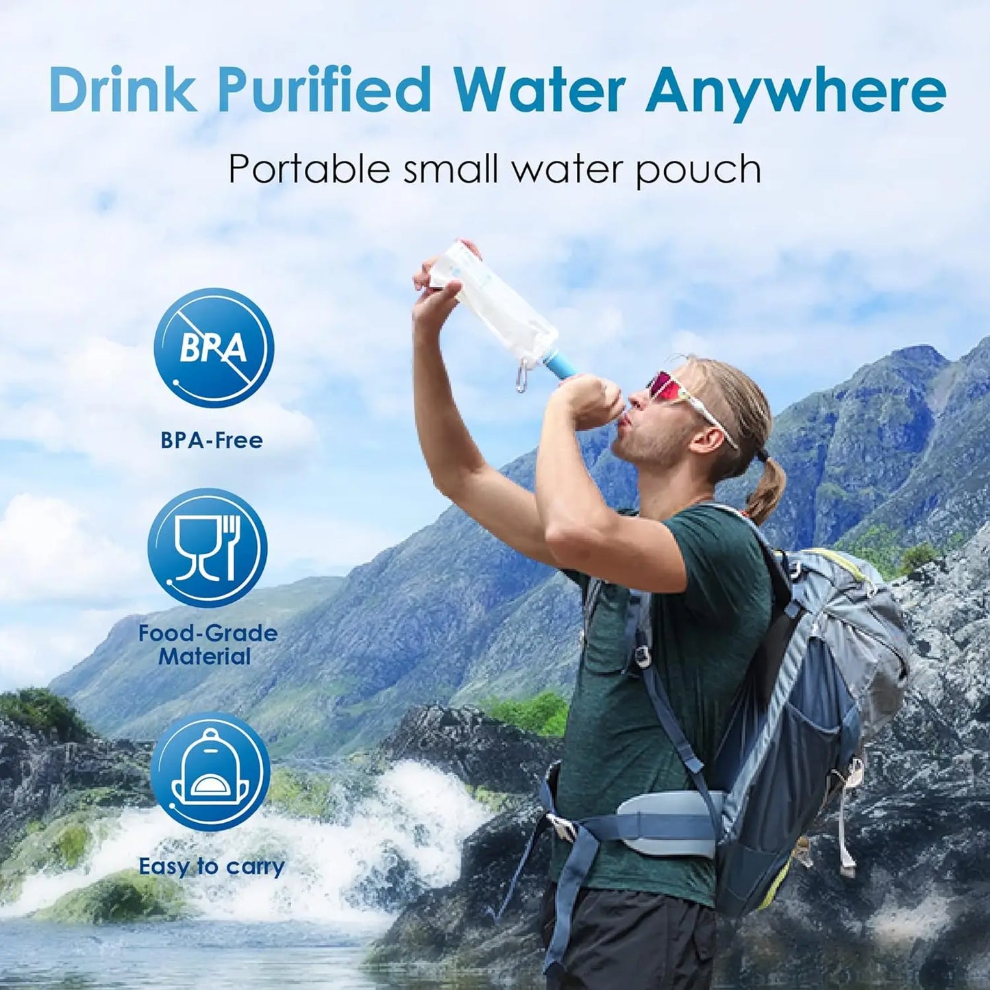Waterdrop Gravity Water Filter Straw for Camping and Travel - Health and Tech Solutions 25